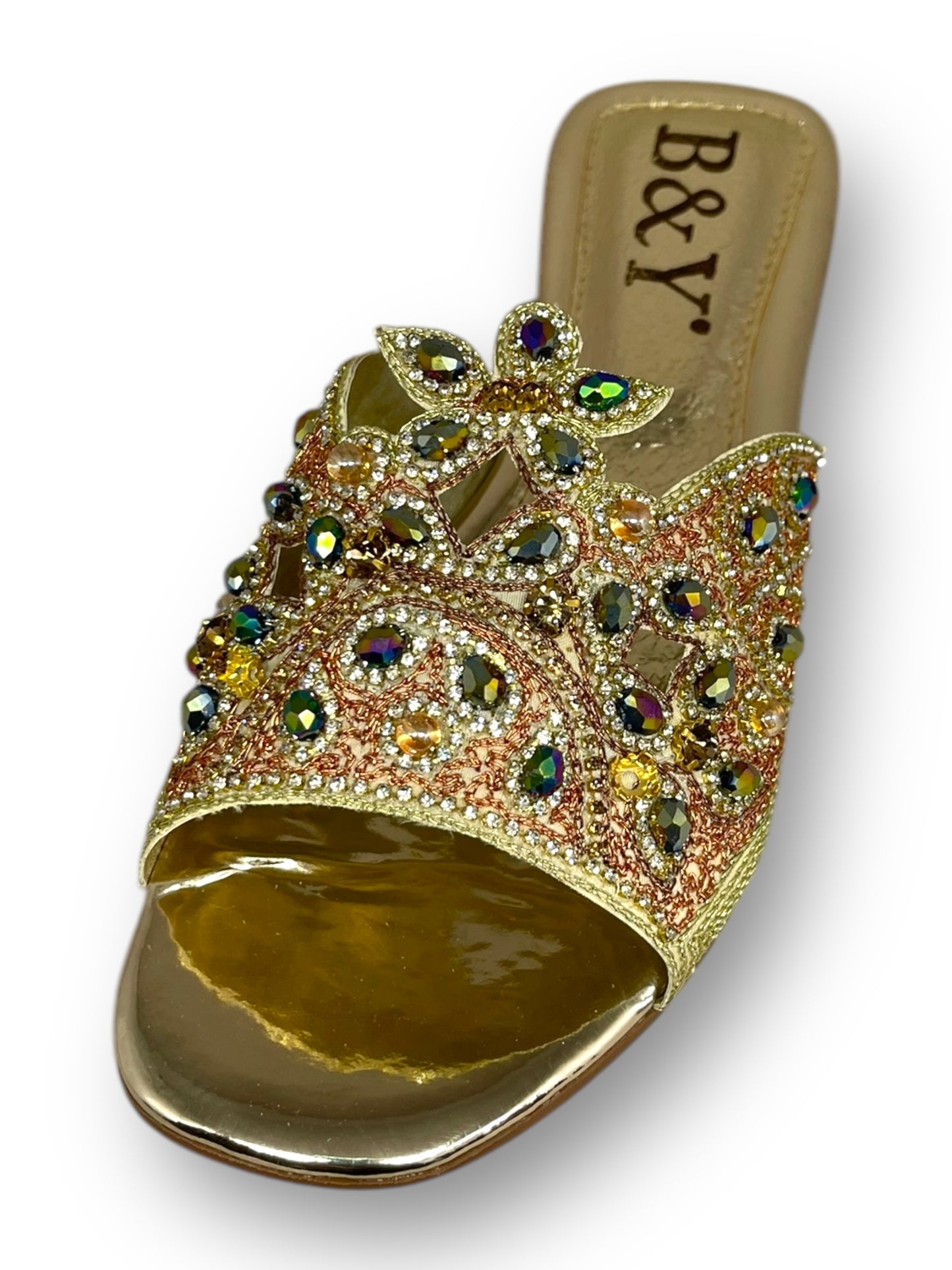Tamanco 9200 Dourado Sem Salto