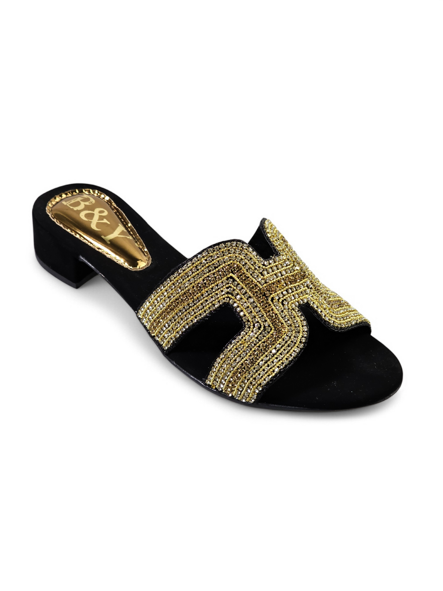 Tamanco 9568 Preto Com Salto Bloco 3cm