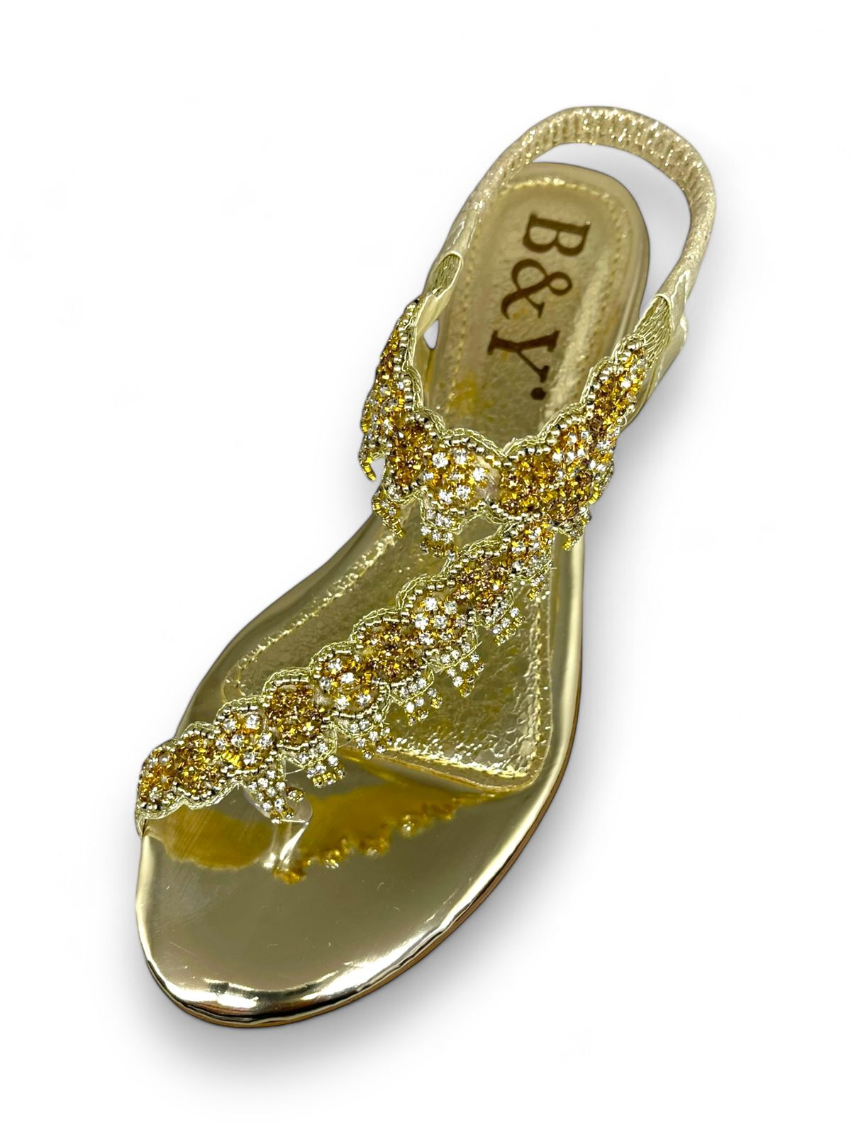Sanadalia 9139 Dourado Com Salto Bloco 3cm