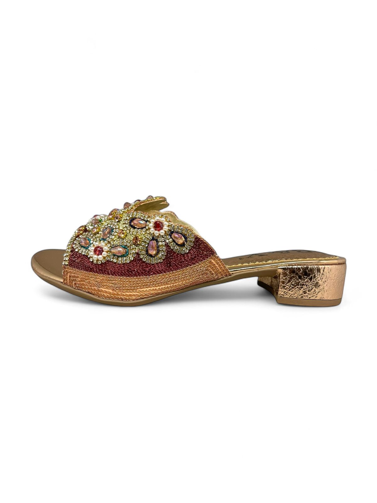 Tamanco 9209 Bronze Salto Bloco