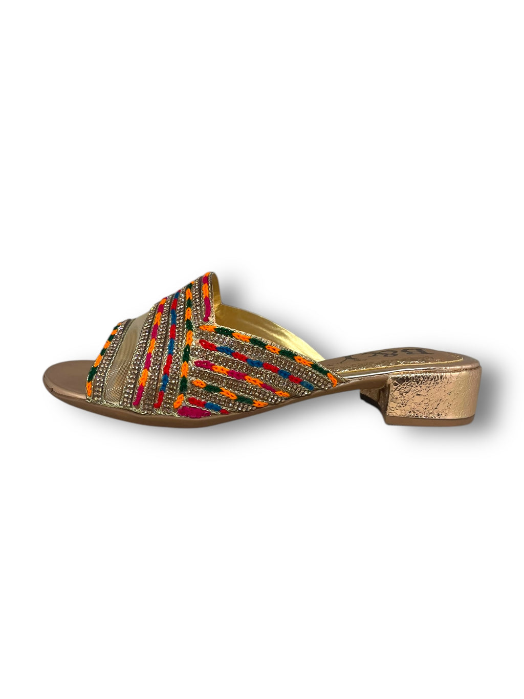 Tamanco 9476 Bronze Salto Bloco