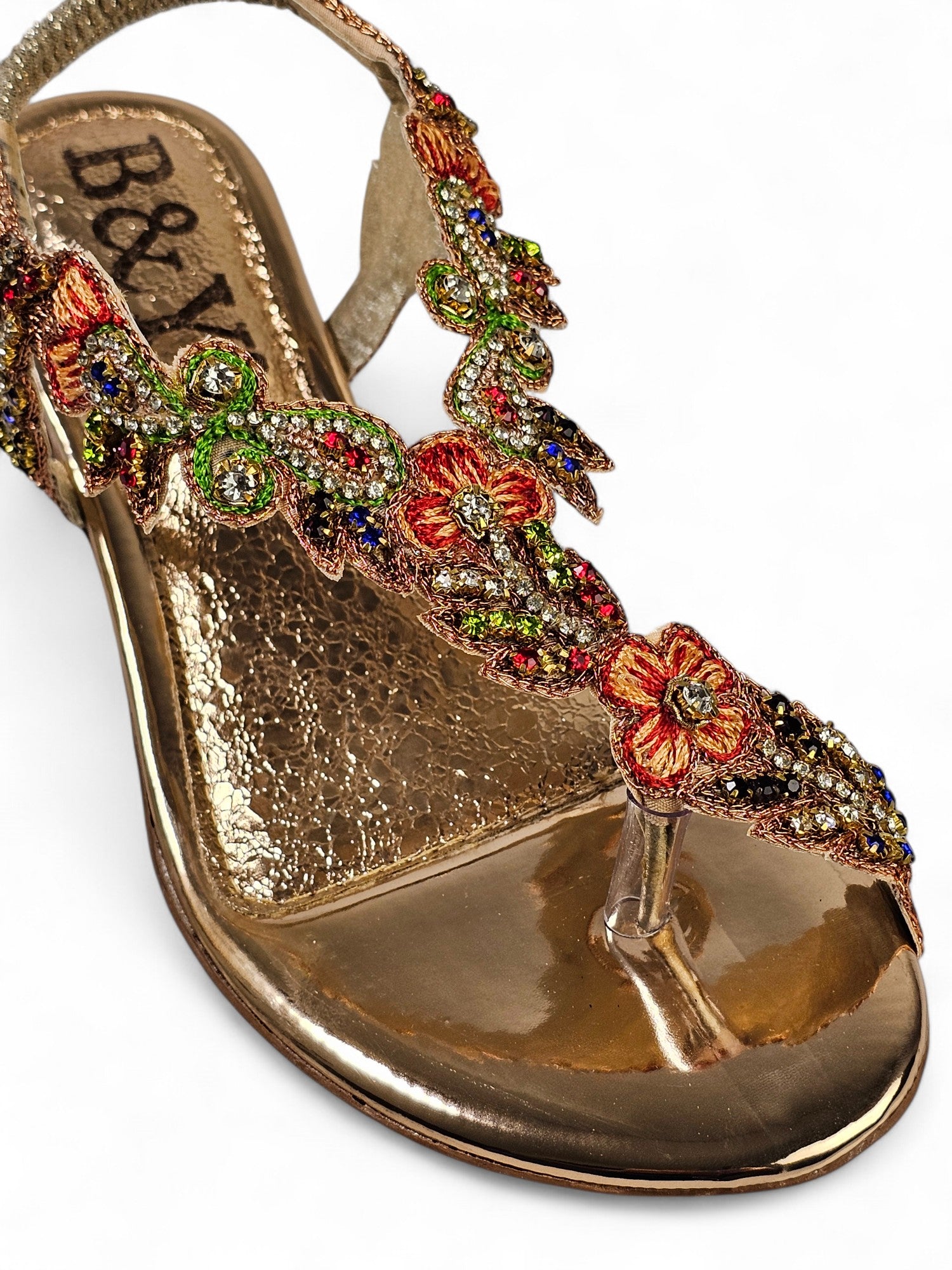 Sandália 9390 Bronze Com Salto Bloco