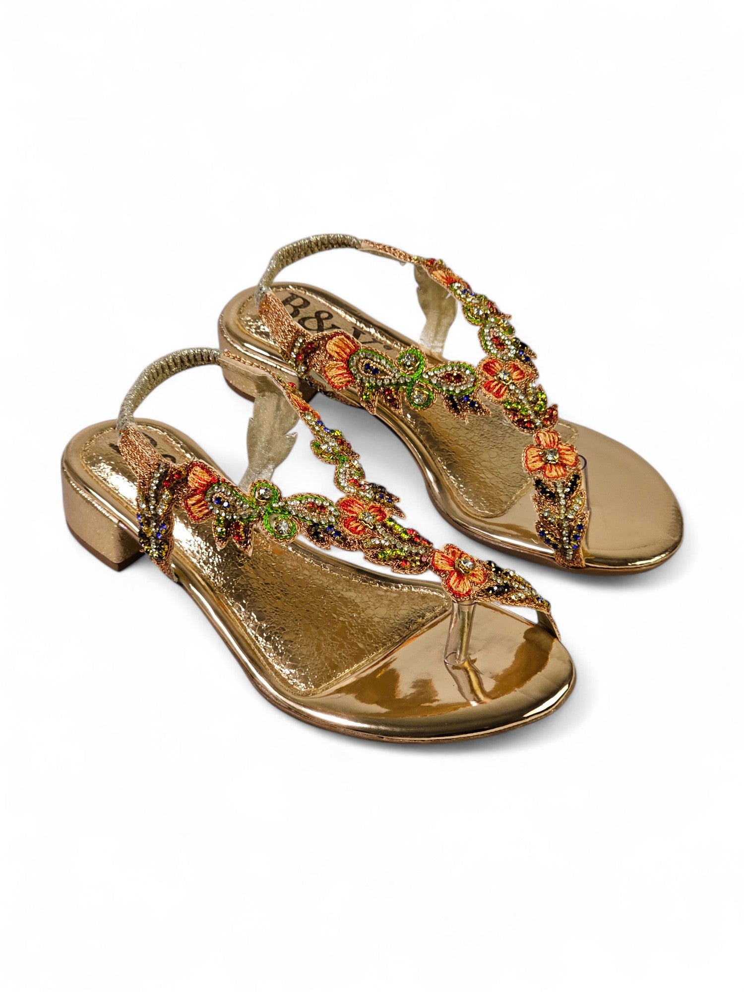 Sandália 9390 Bronze Com Salto Bloco