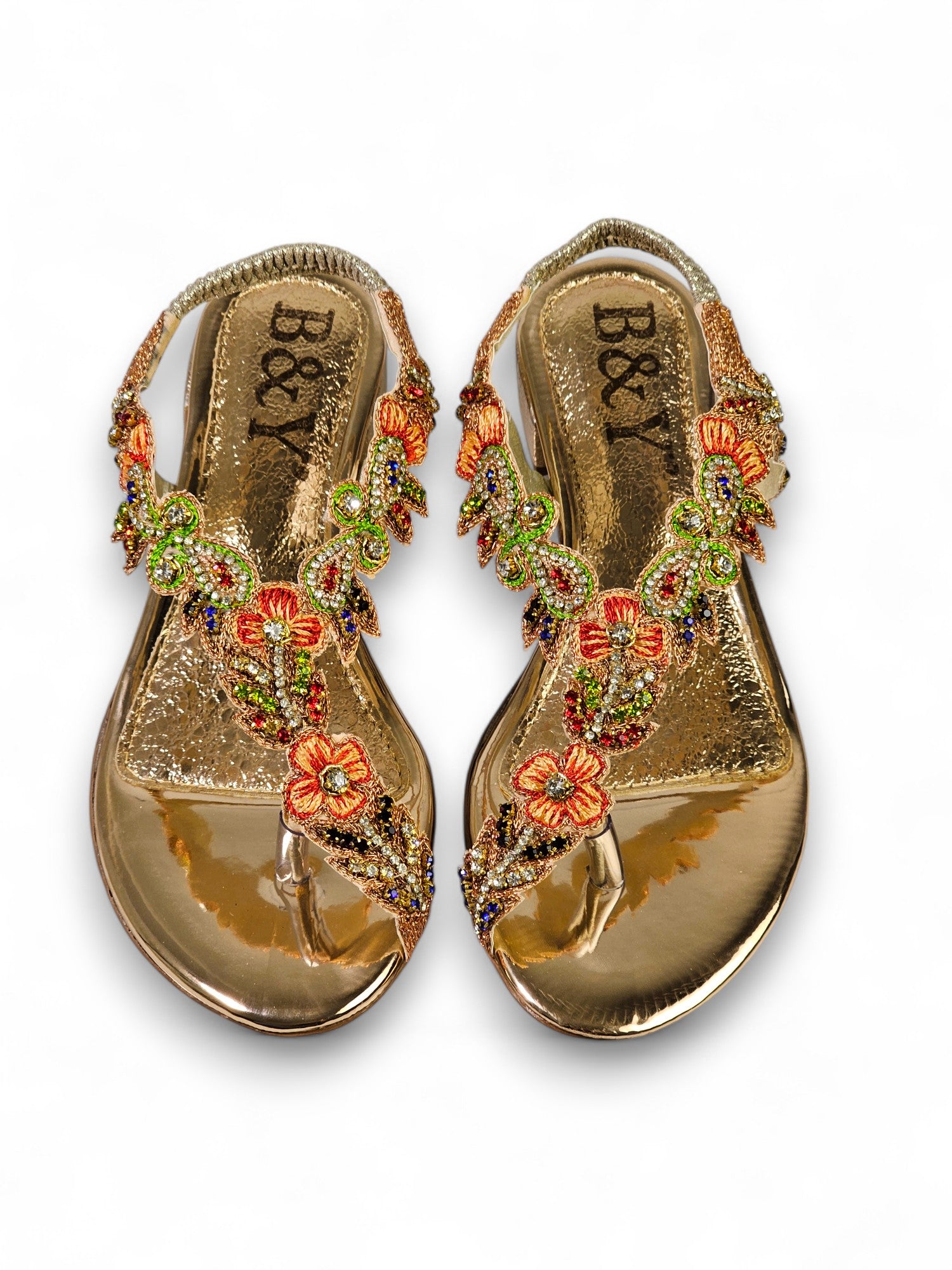 Sandália 9390 Bronze Com Salto Bloco