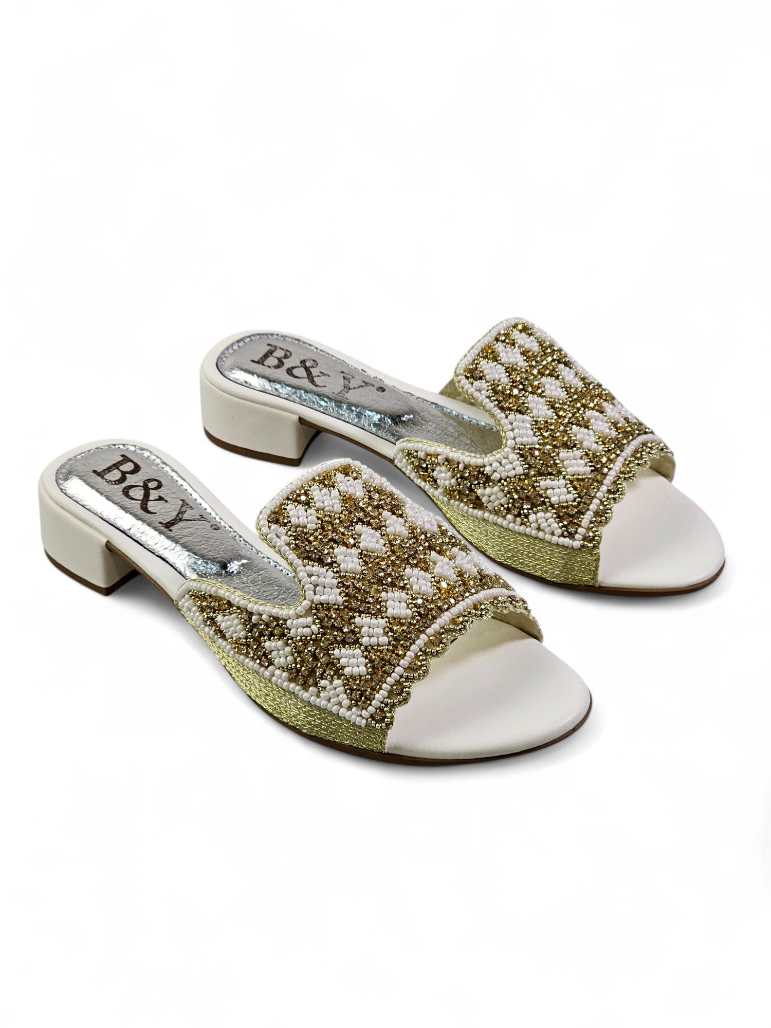 Tamanco 9134 Branco Salto Bloco