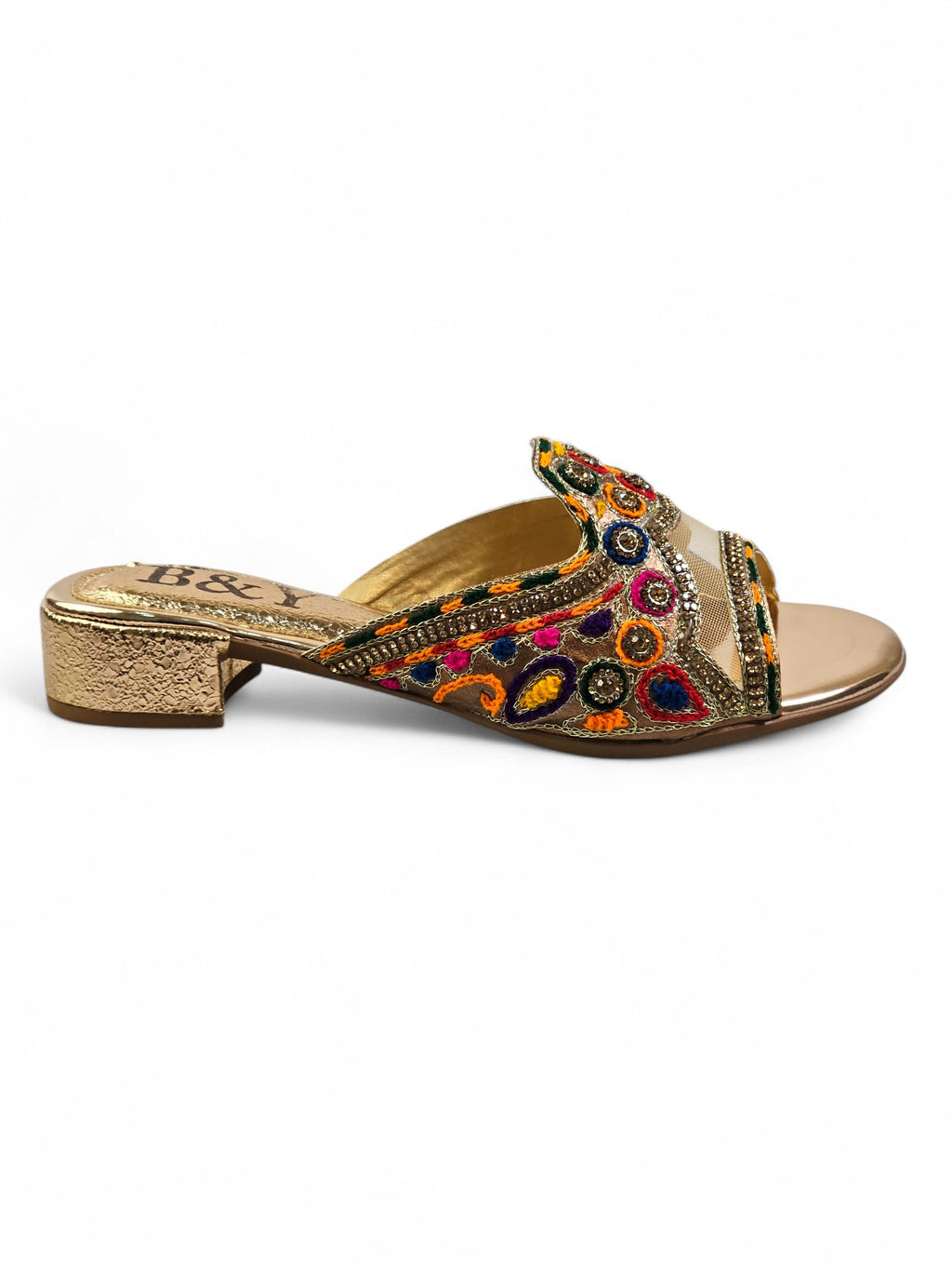 Tamanco 9327 Bronze Salto Bloco