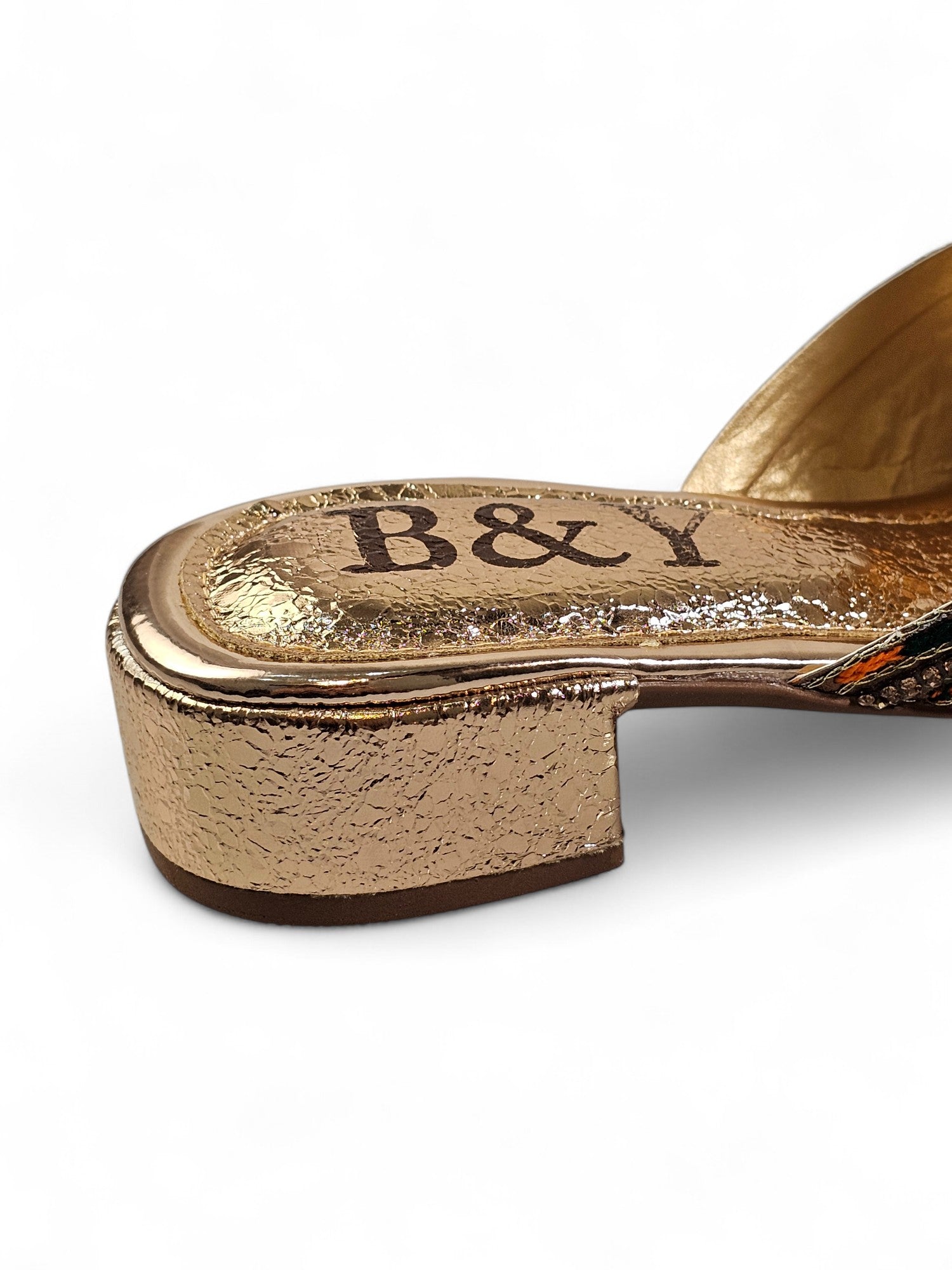 Tamanco 9327 Bronze Salto Bloco