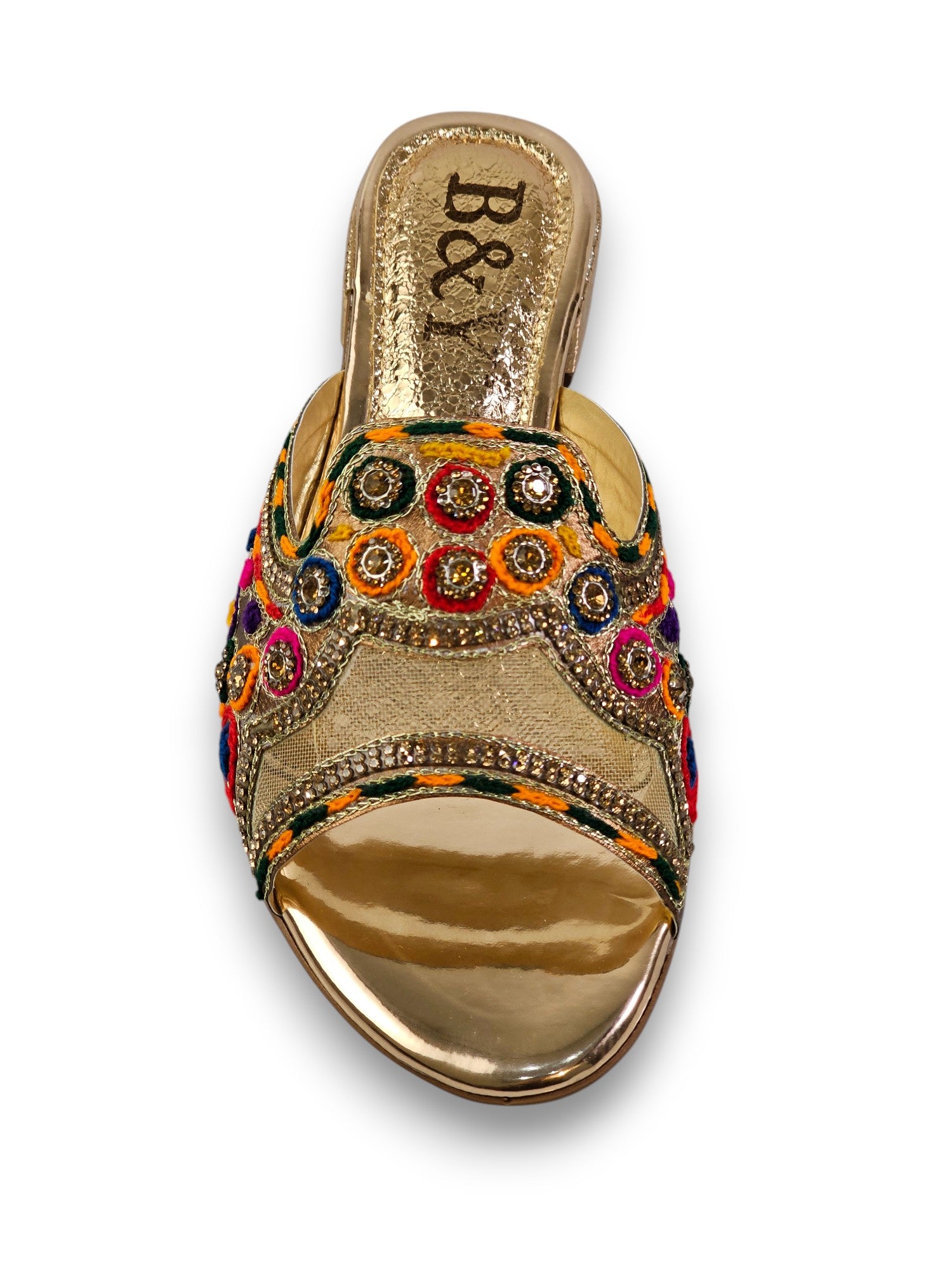 Tamanco 9327 Bronze Salto Bloco