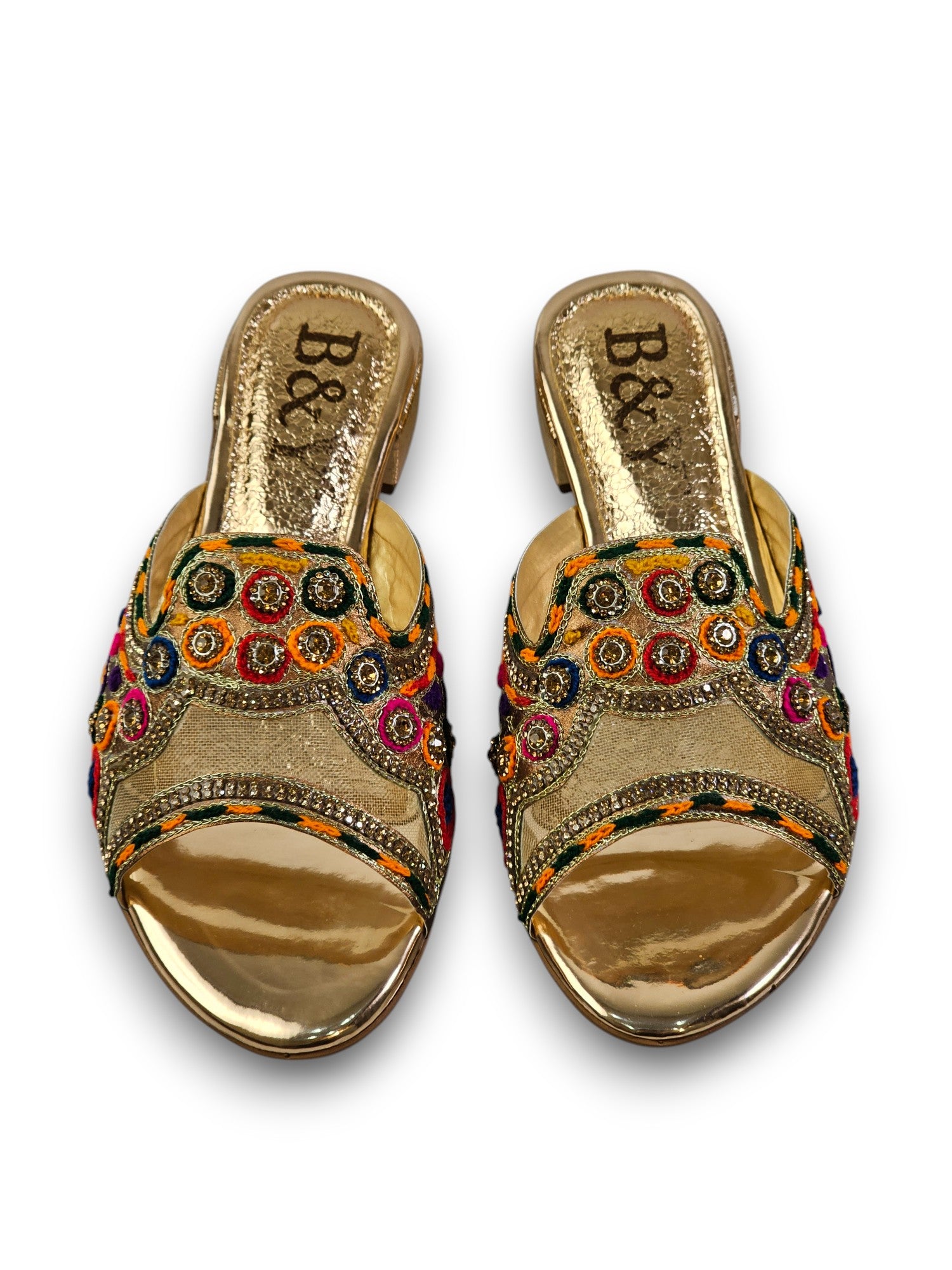 Tamanco 9327 Bronze Salto Bloco