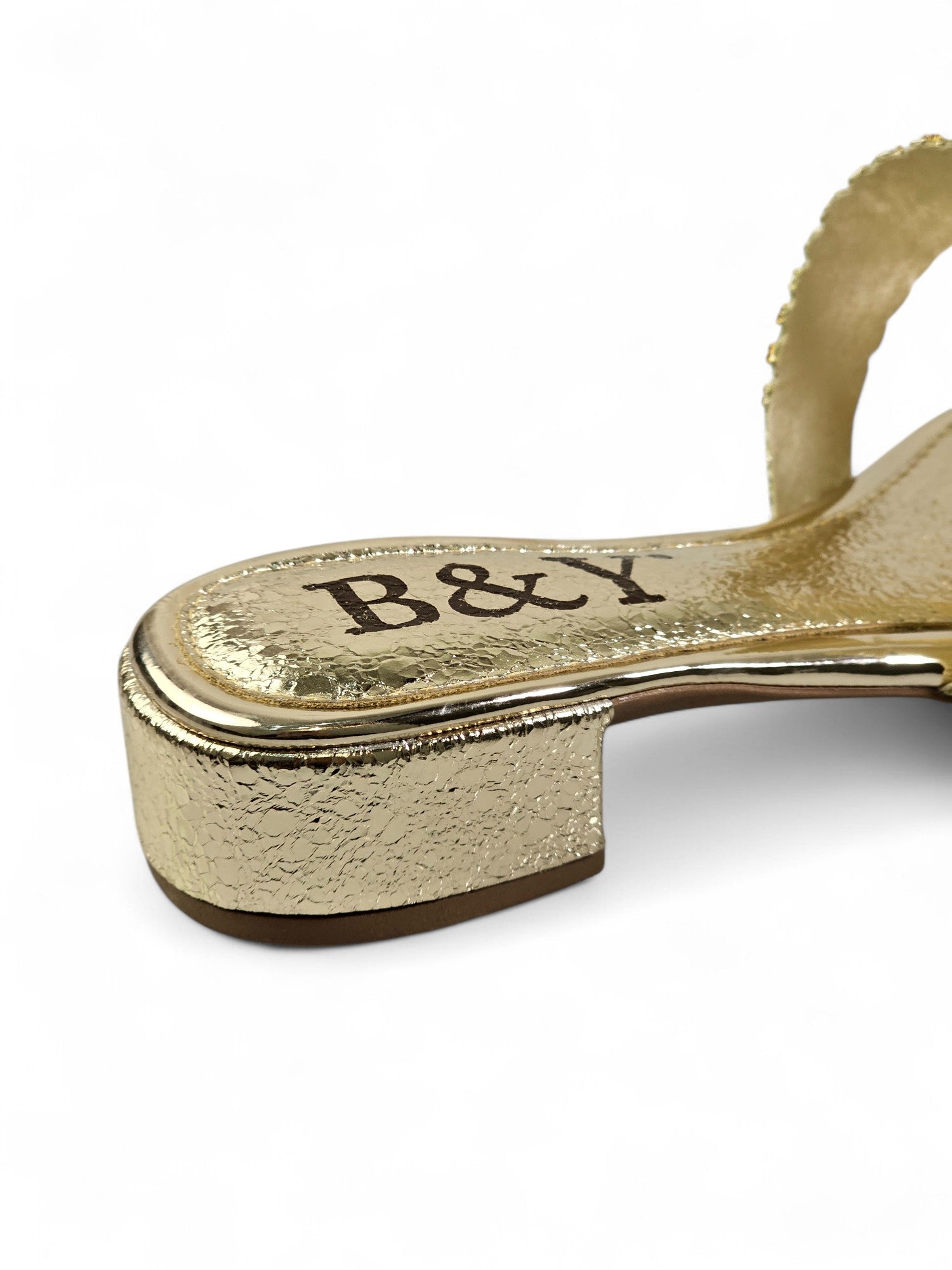 Tamanco 9573 Dourado Salto Bloco