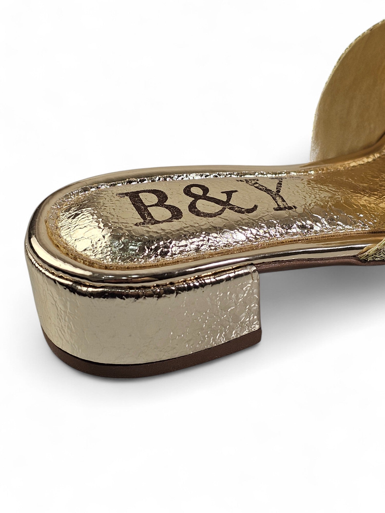 Tamanco 9115 Dourado Salto Bloco