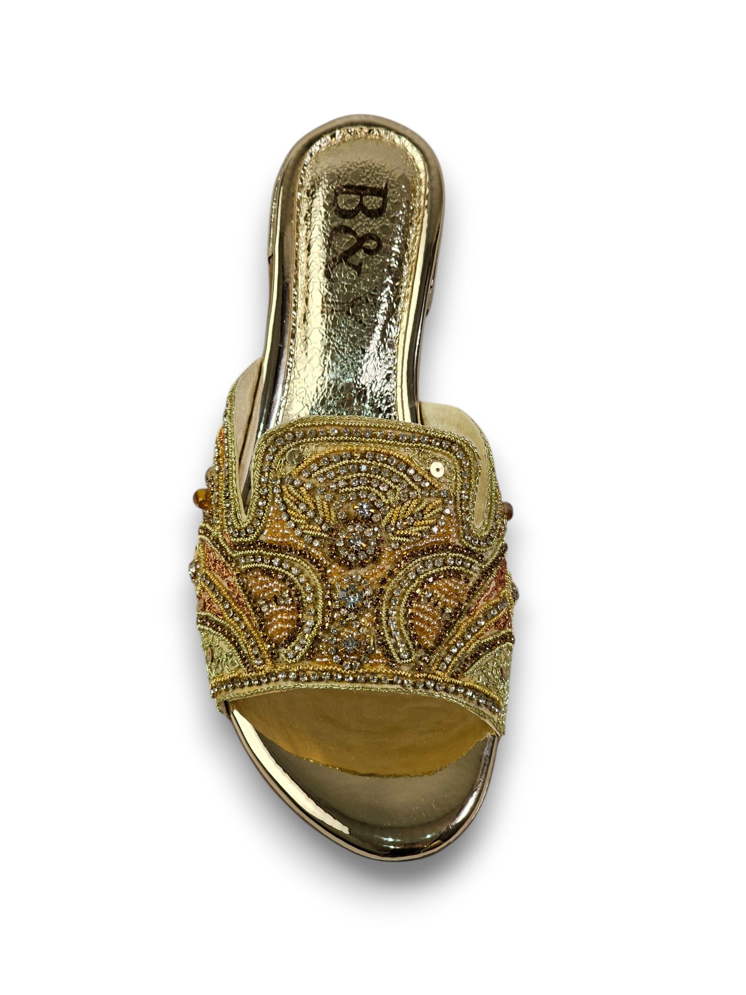 Tamanco 9115 Dourado Salto Bloco