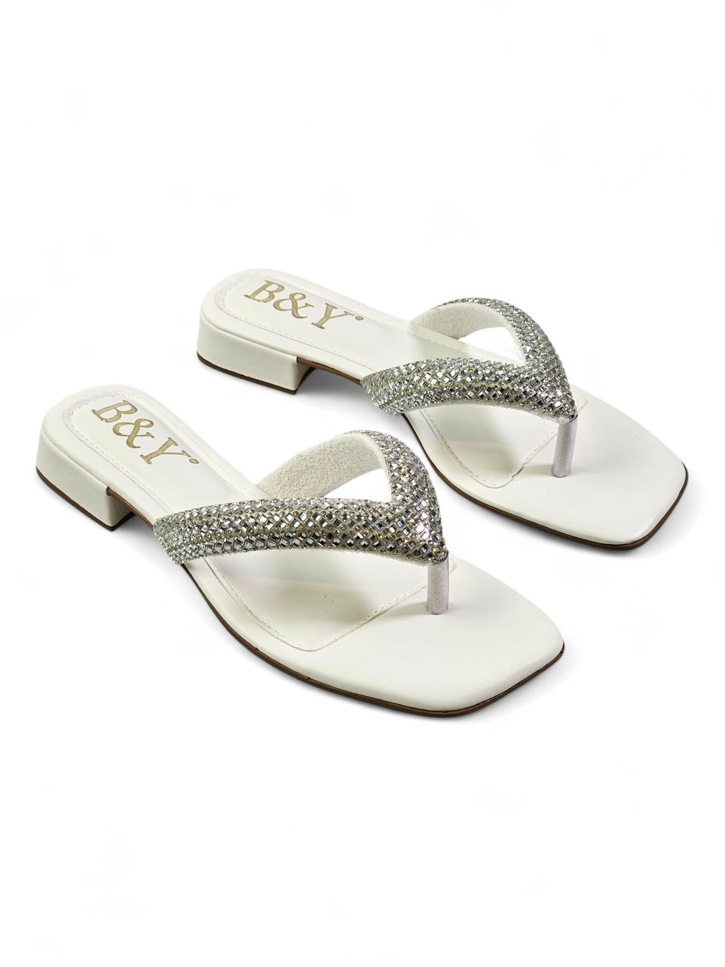 Chinelo 1222 Branco Salto Baixo