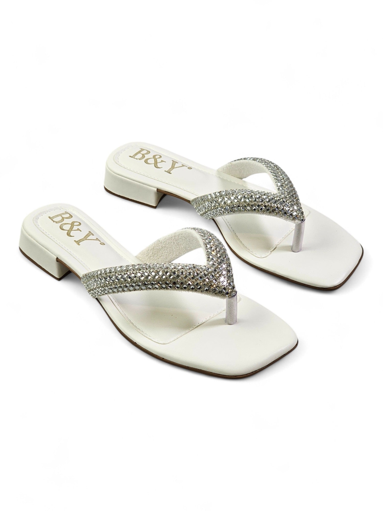 Chinelo 1222 Branco Salto Baixo
