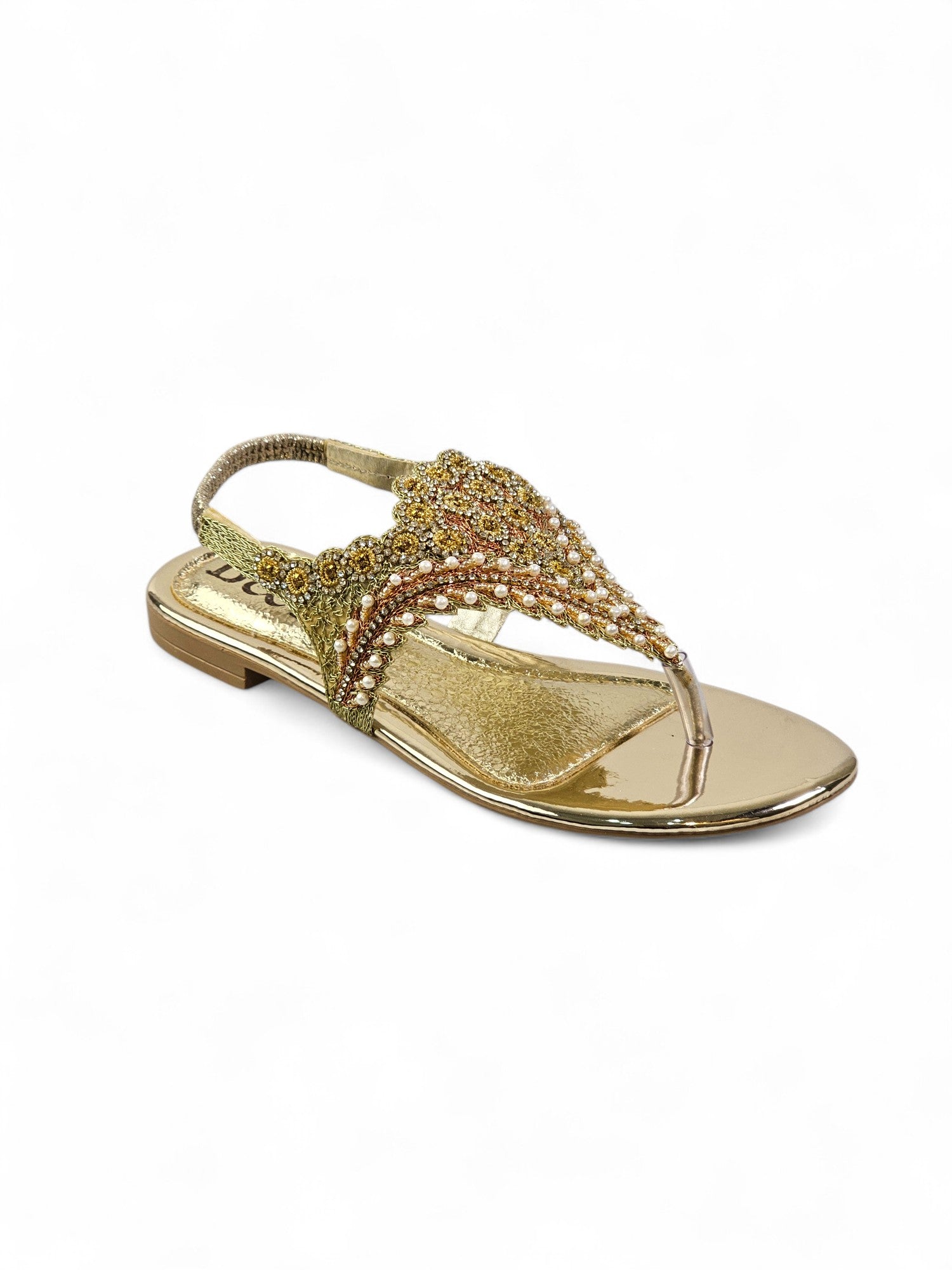 Sandália 9572 Dourada Sem Salto