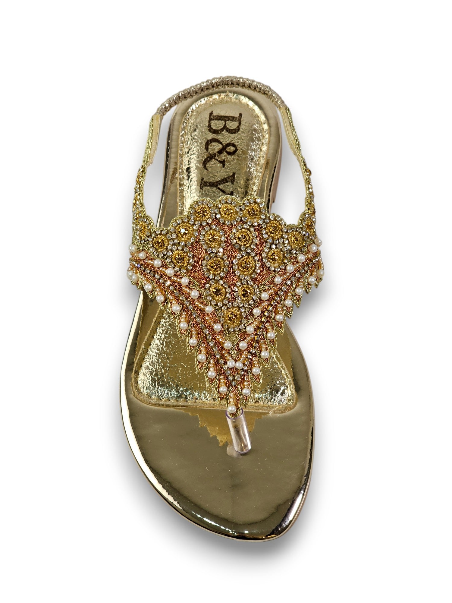 Sandália 9572 Dourada Sem Salto