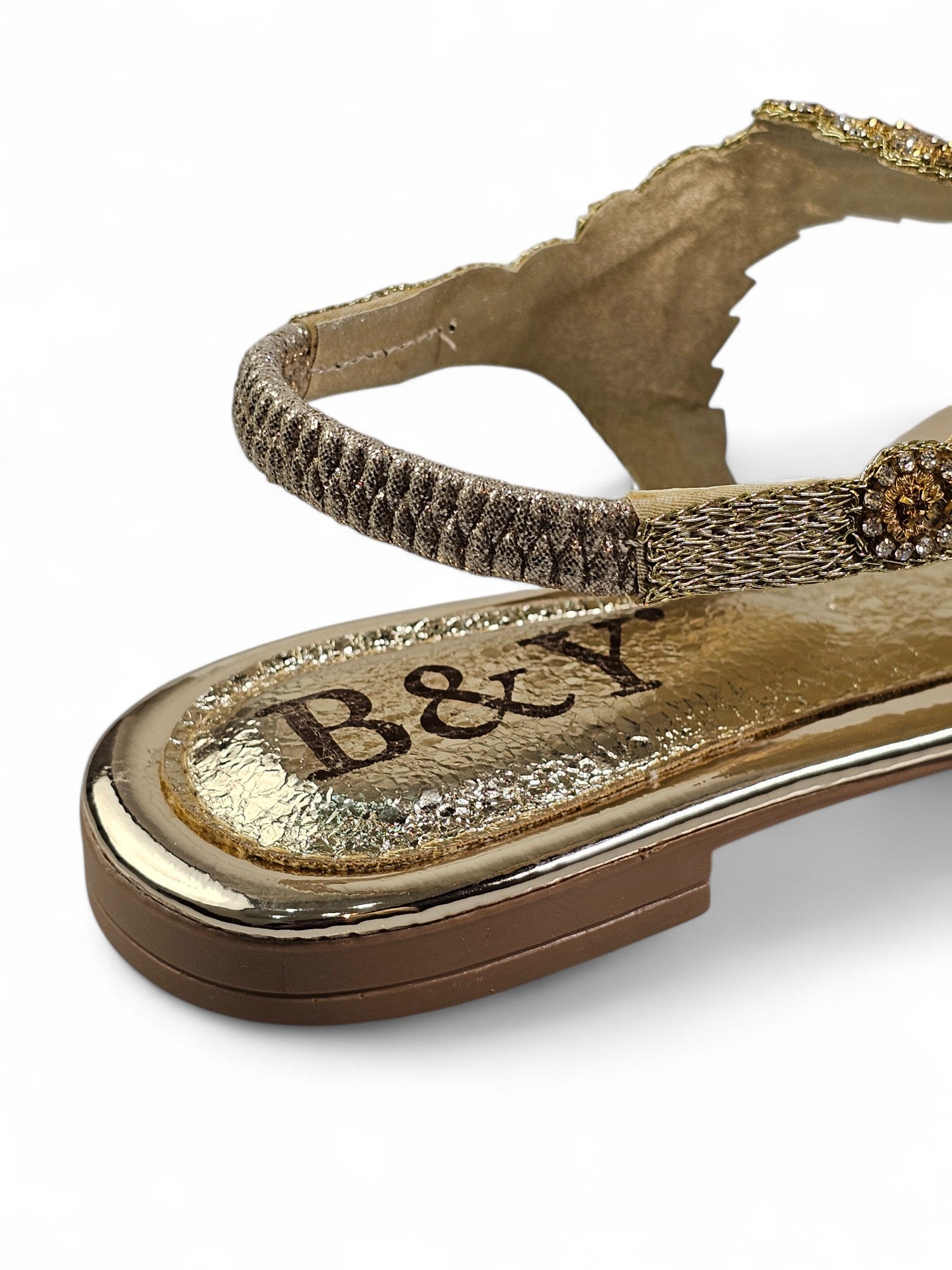 Sandália 9572 Dourada Sem Salto