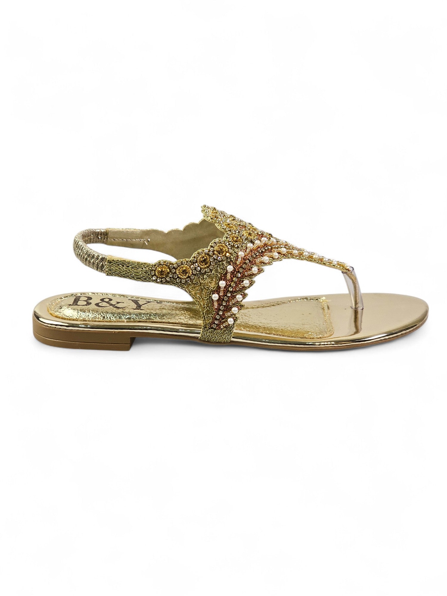 Sandália 9572 Dourada Sem Salto