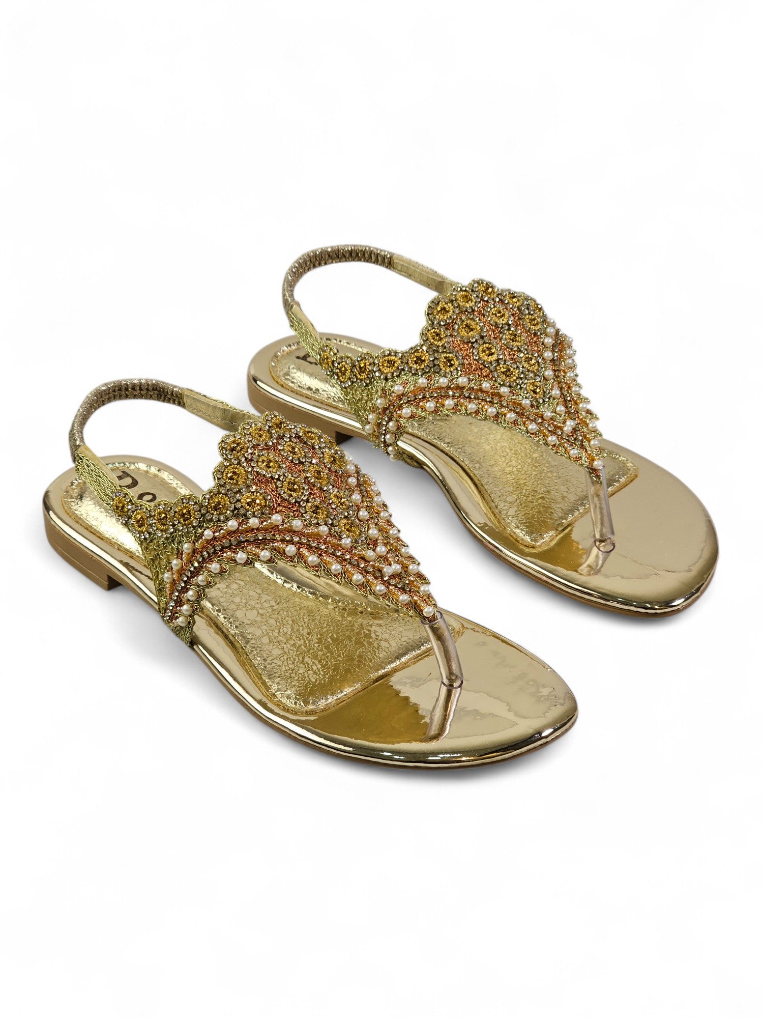 Sandália 9572 Dourada Sem Salto
