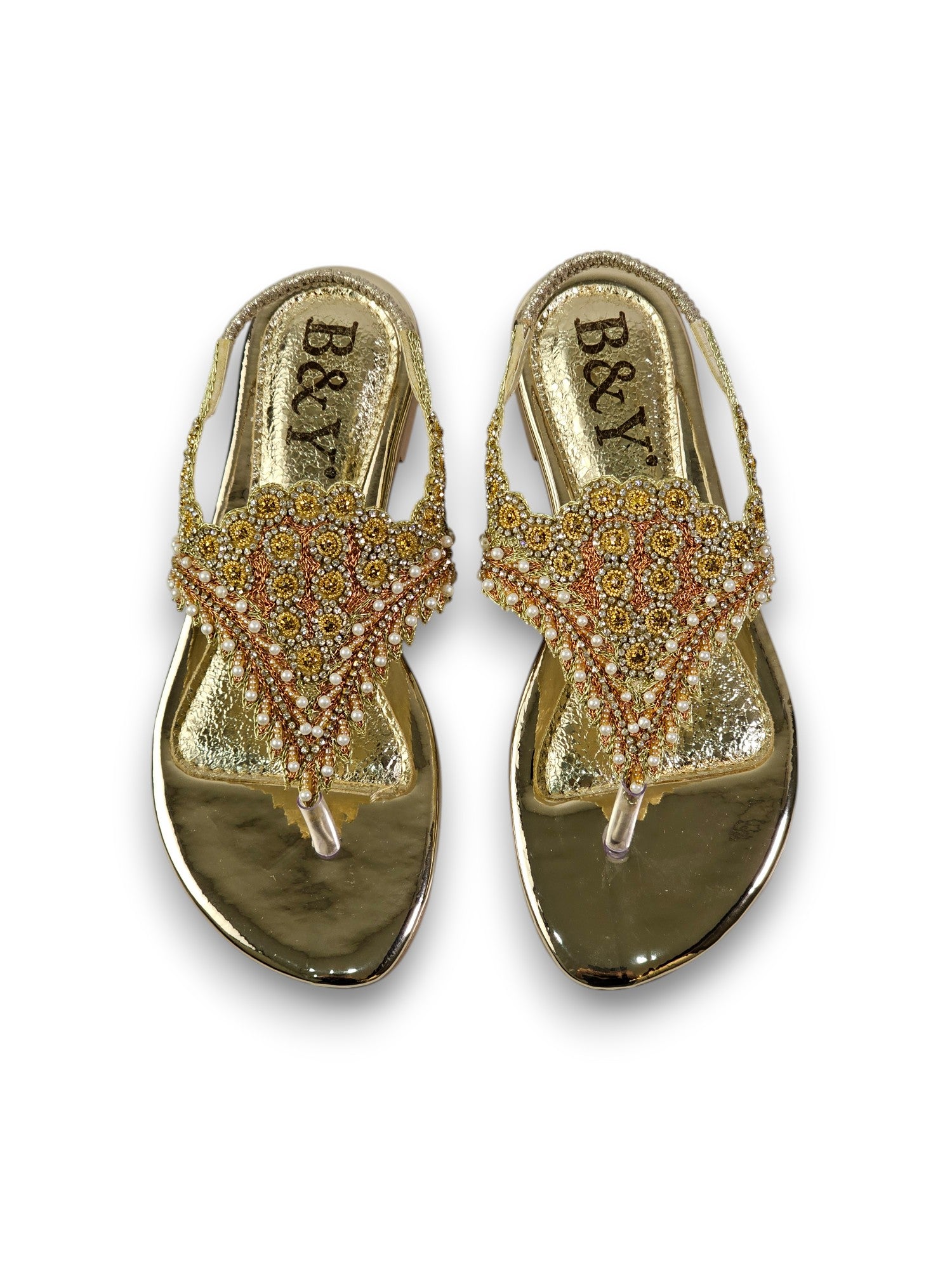 Sandália 9572 Dourada Sem Salto