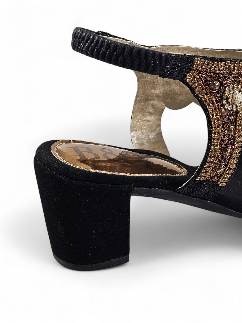 Sandália 9462 Preto Com Salto Médio