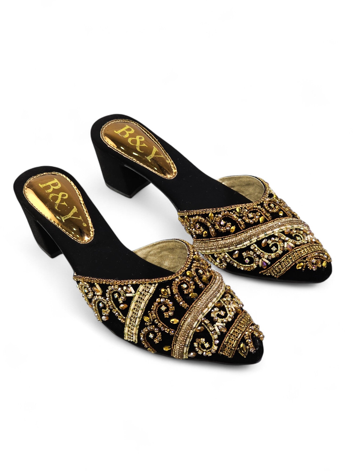 Mule 9532 Preto Salto Médio