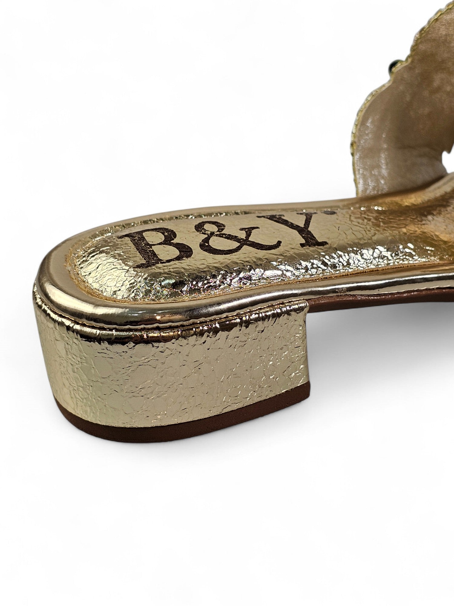 Chinelo 9811 Dourado Salto Bloco