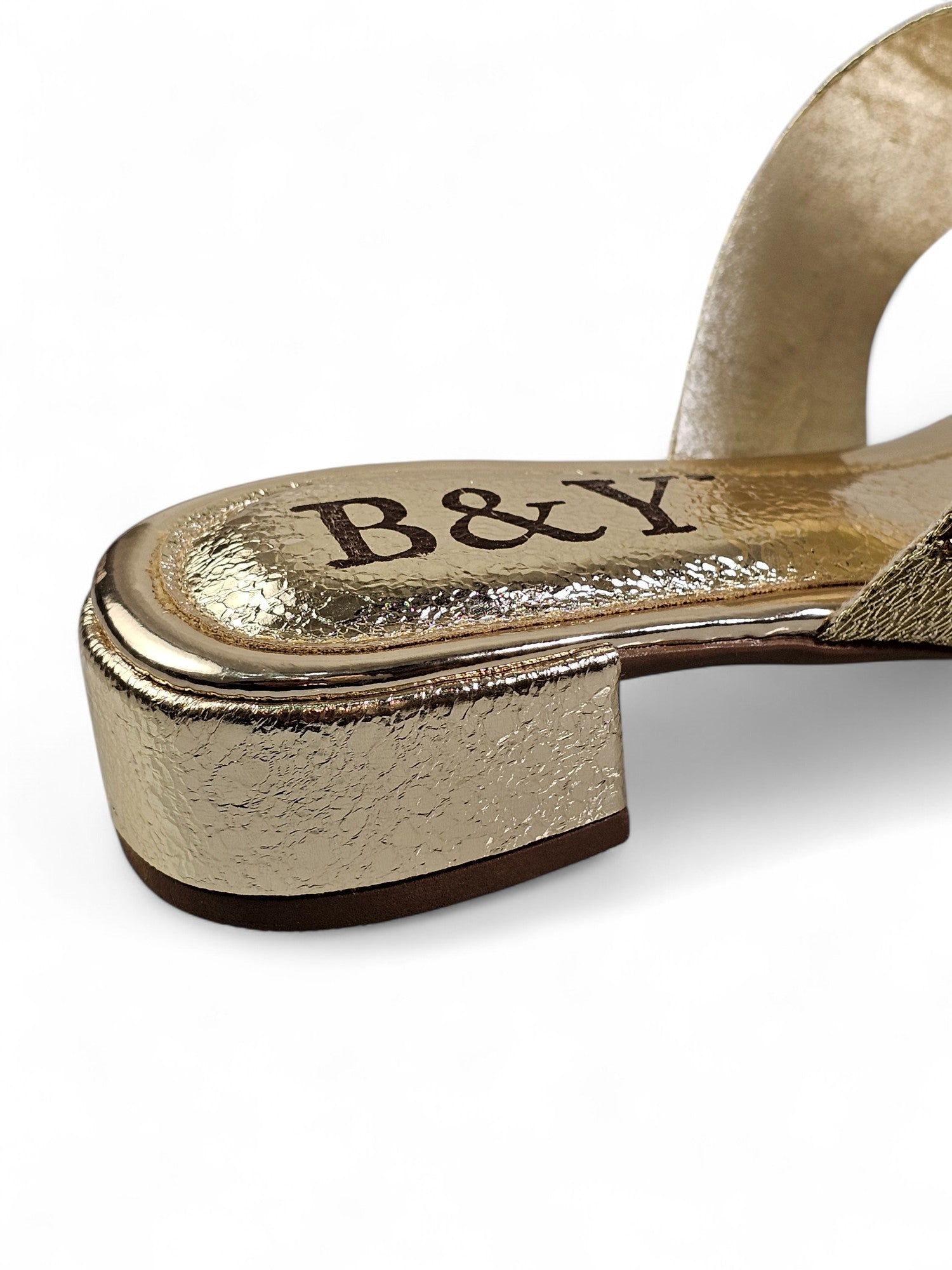 Chinelo 9631 Dourado Salto Bloco