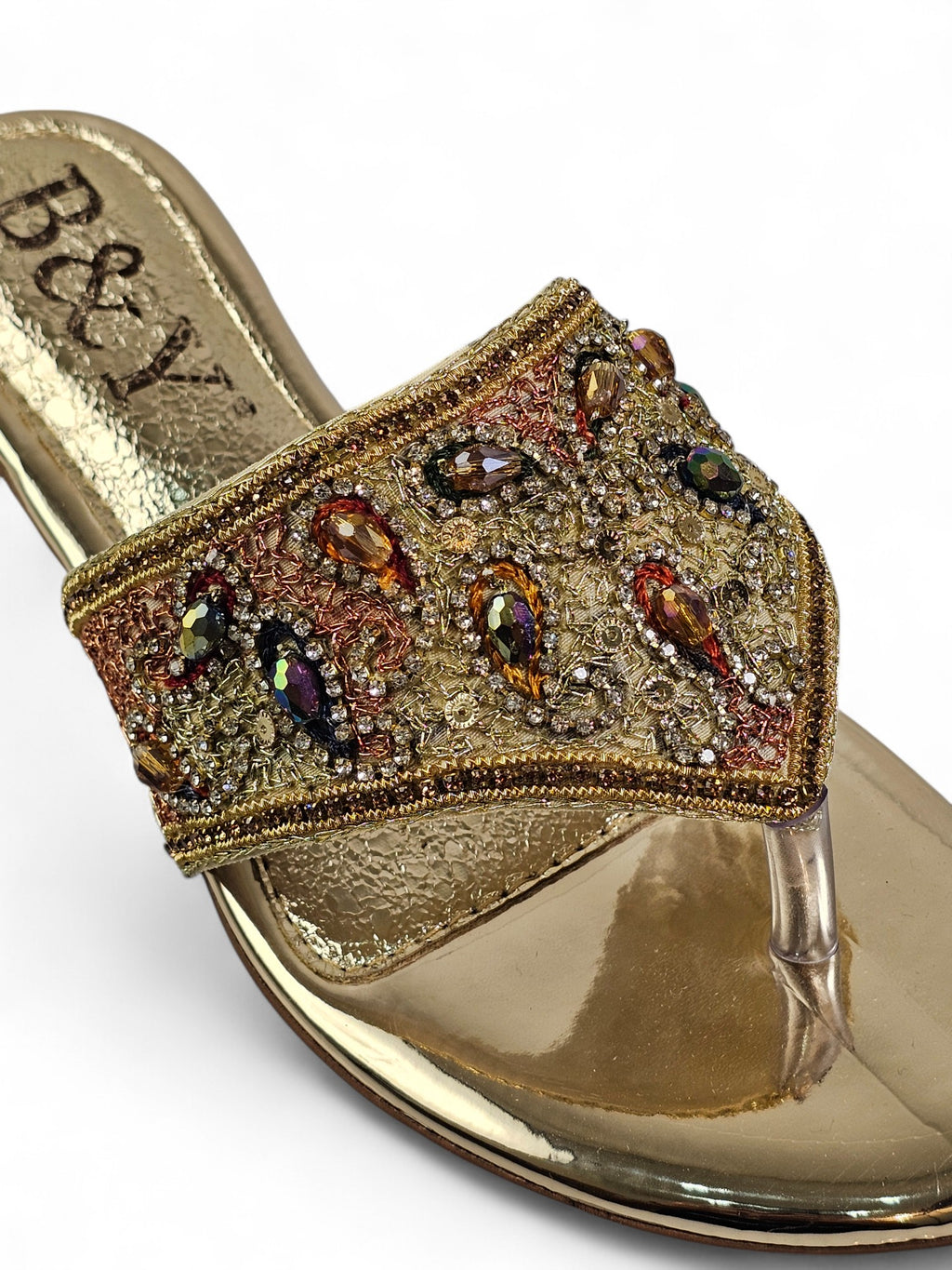 Chinelo 9441 Dourado Salto Bloco