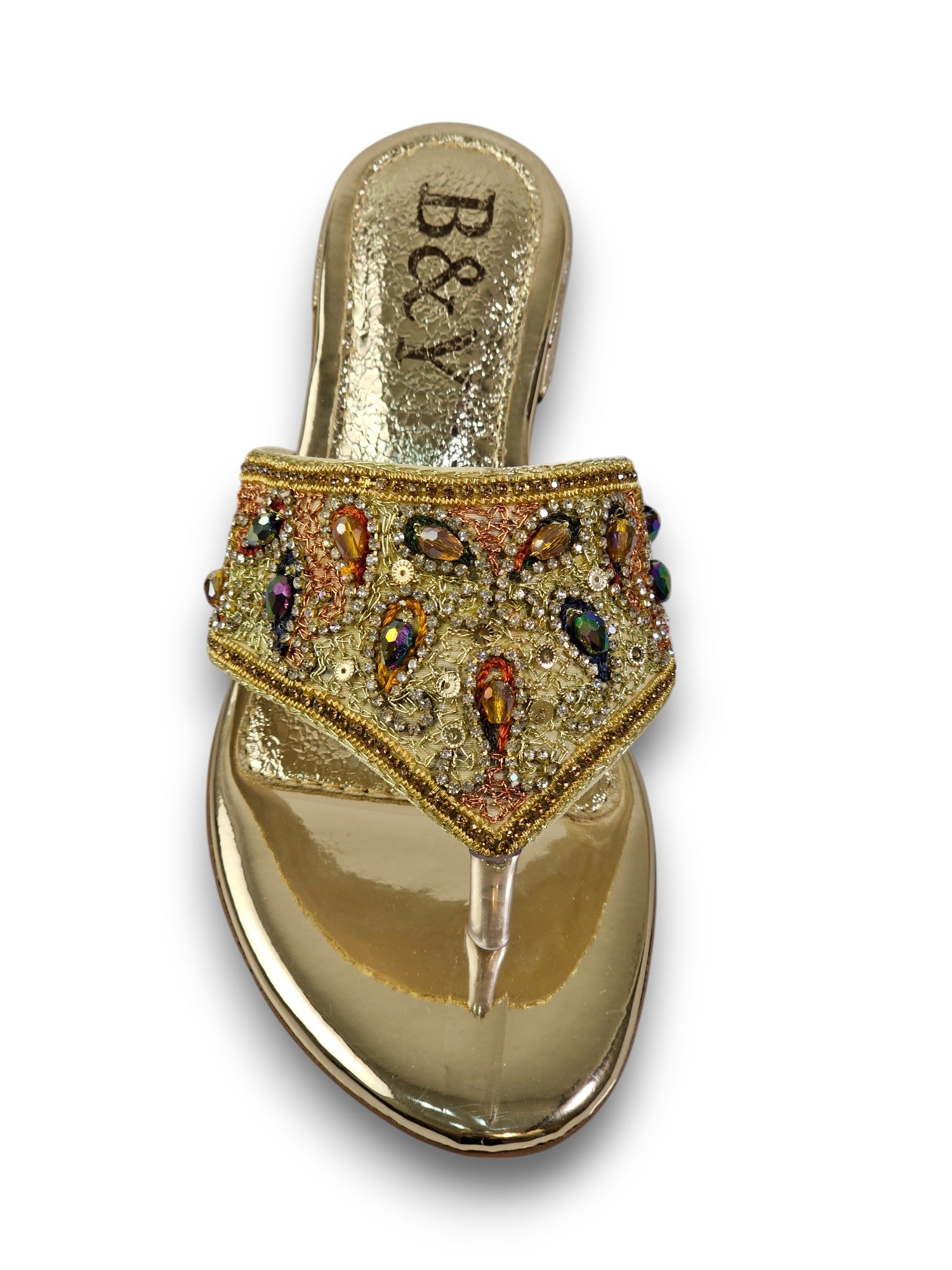 Chinelo 9441 Dourado Salto Bloco