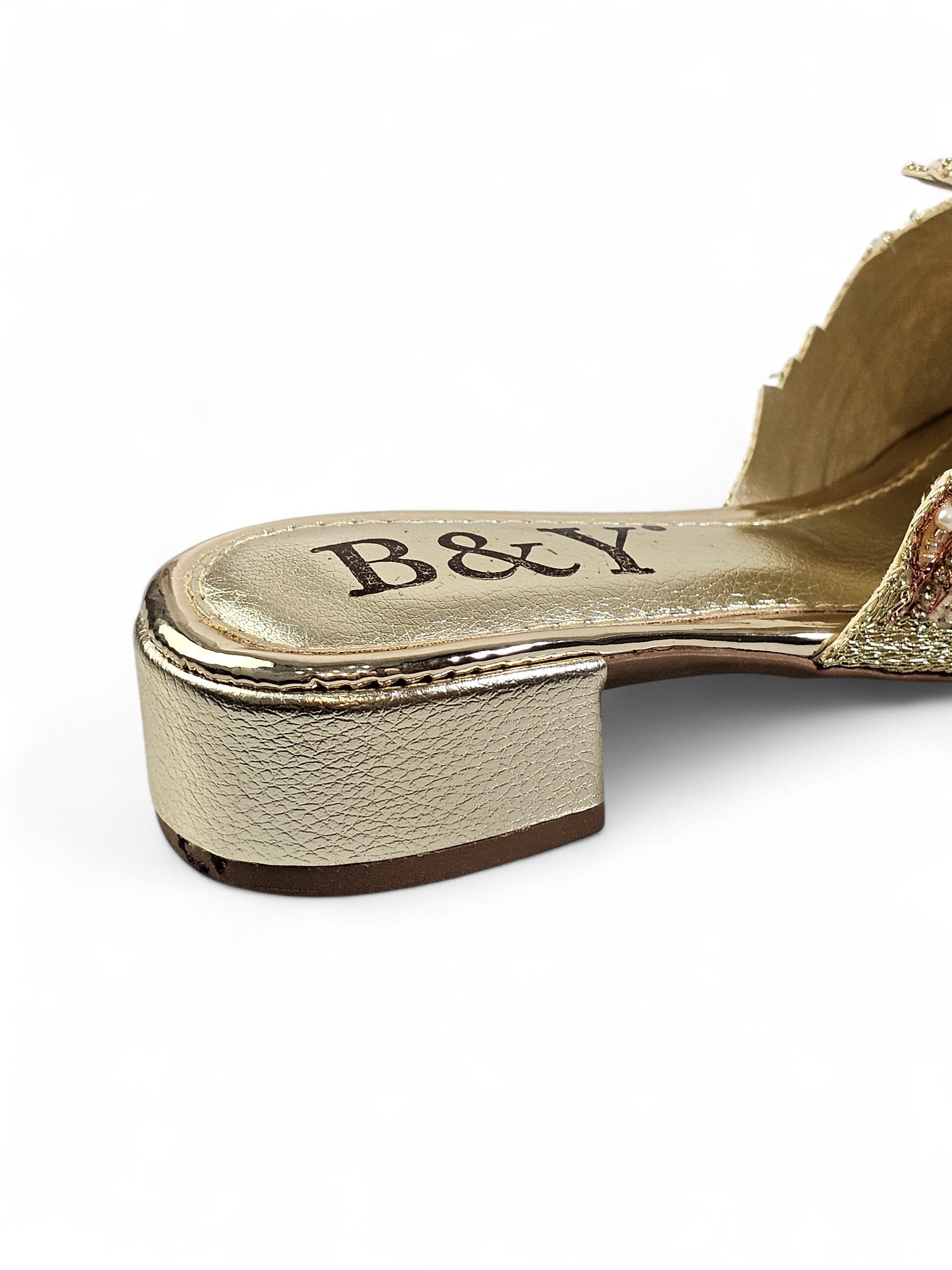 Tamanco 9516 Dourado Salto Bloco