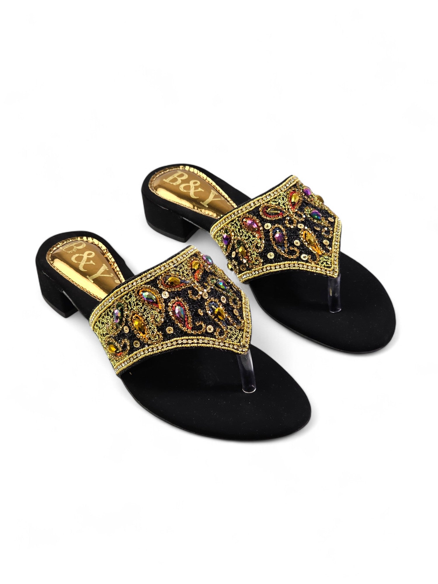 Chinelo 9441 Preto Salto Bloco