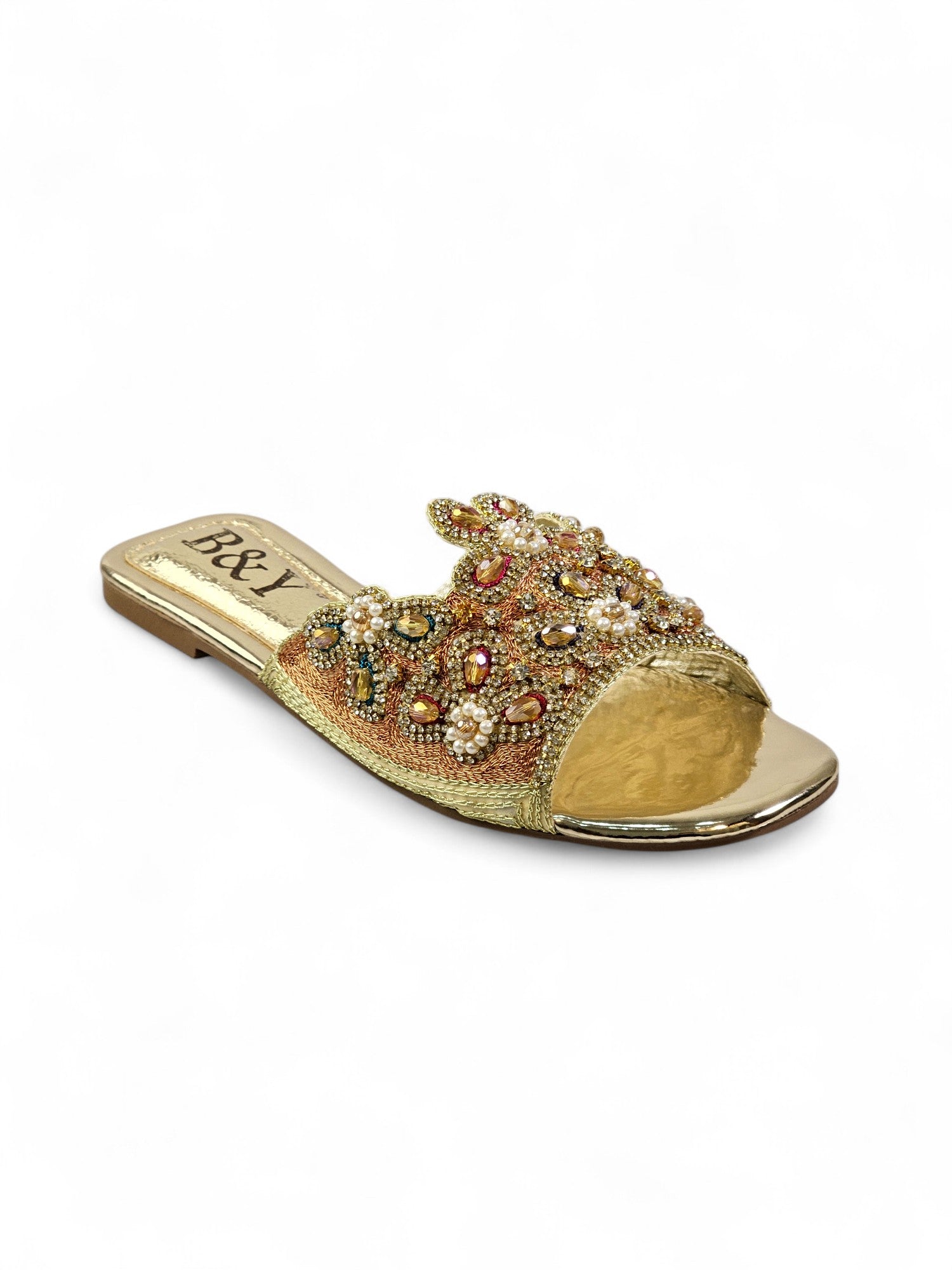 Tamanco 9209 Dourado Sem Salto