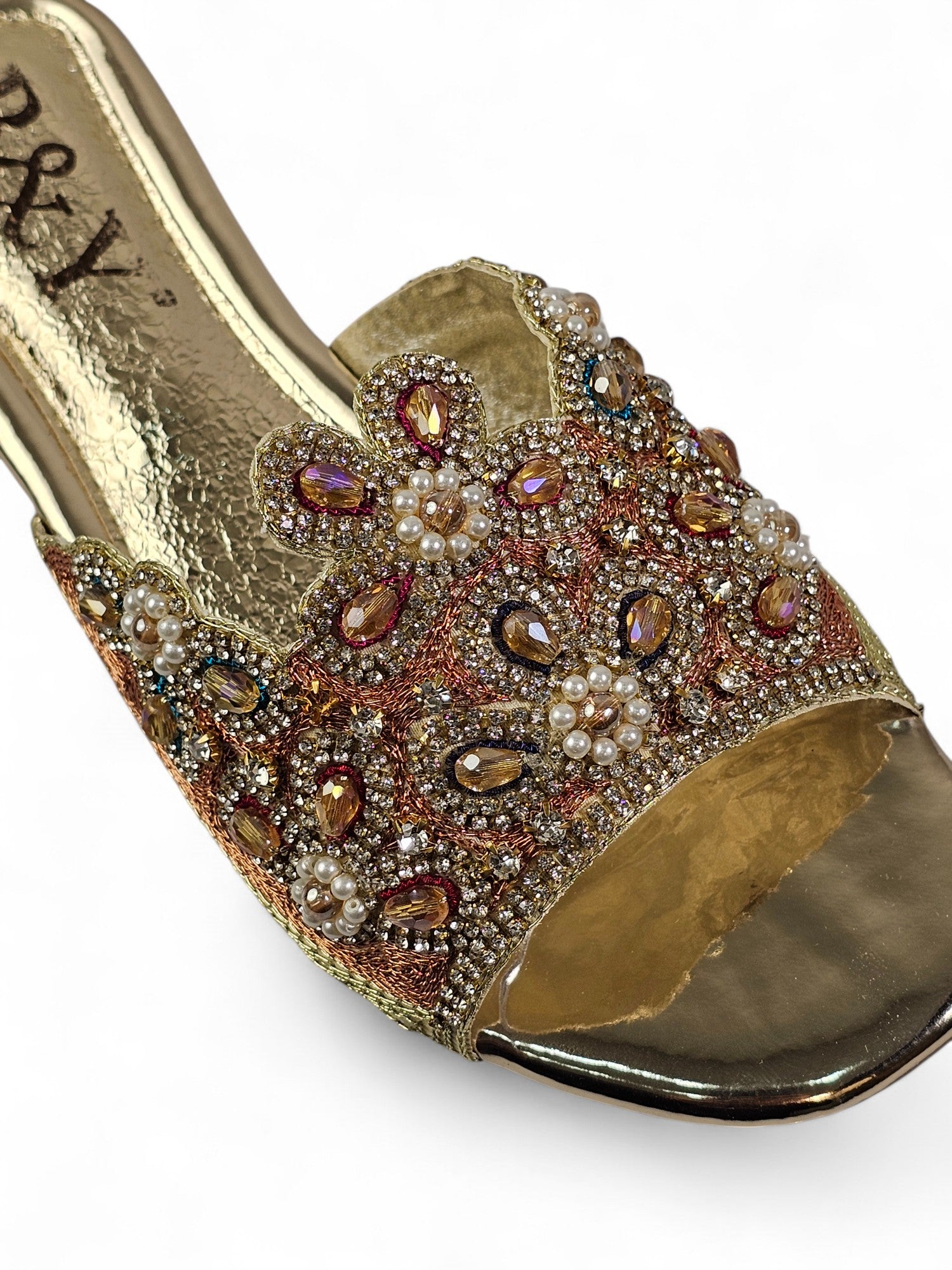 Tamanco 9209 Dourado Sem Salto