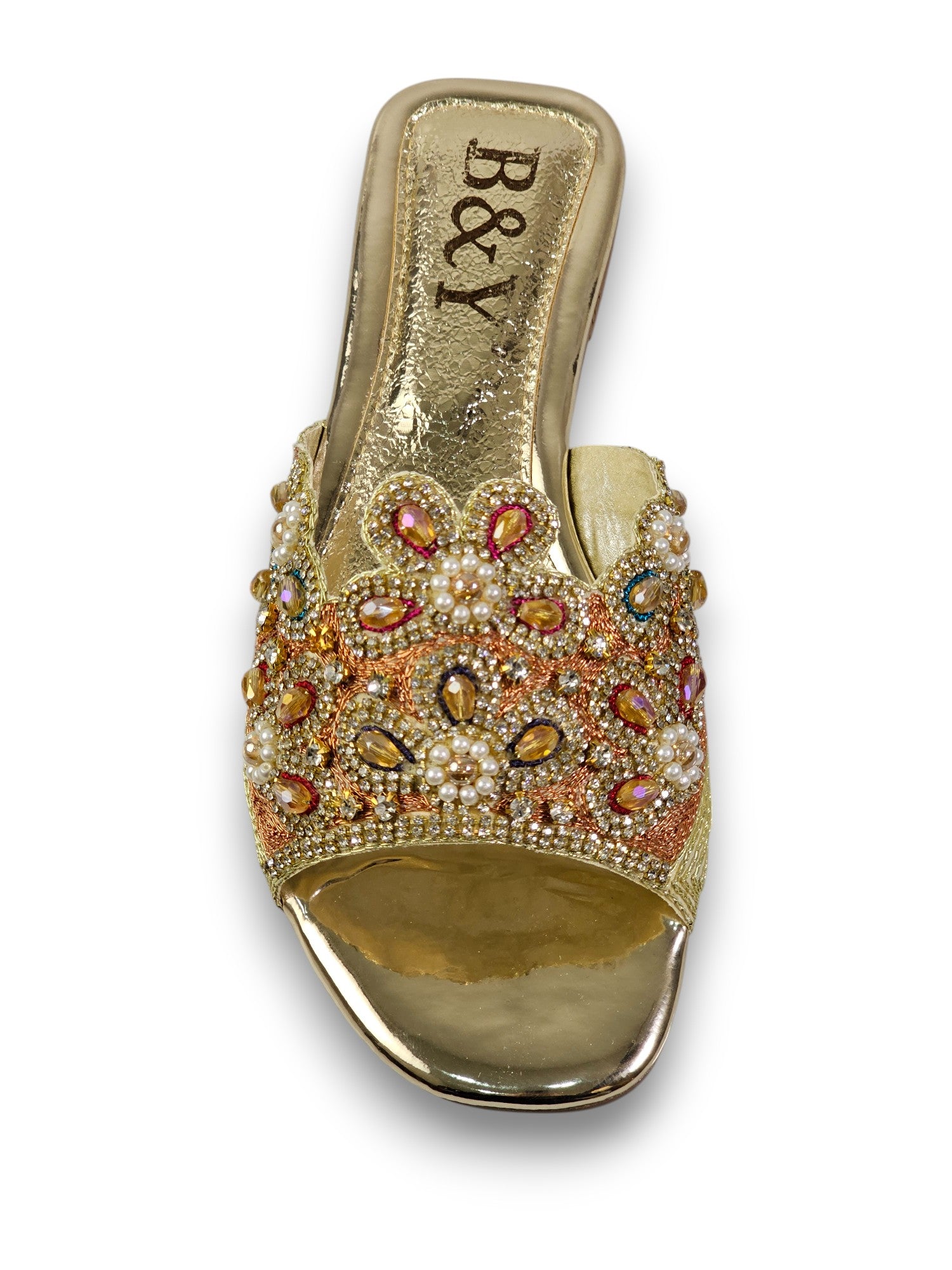 Tamanco 9209 Dourado Sem Salto