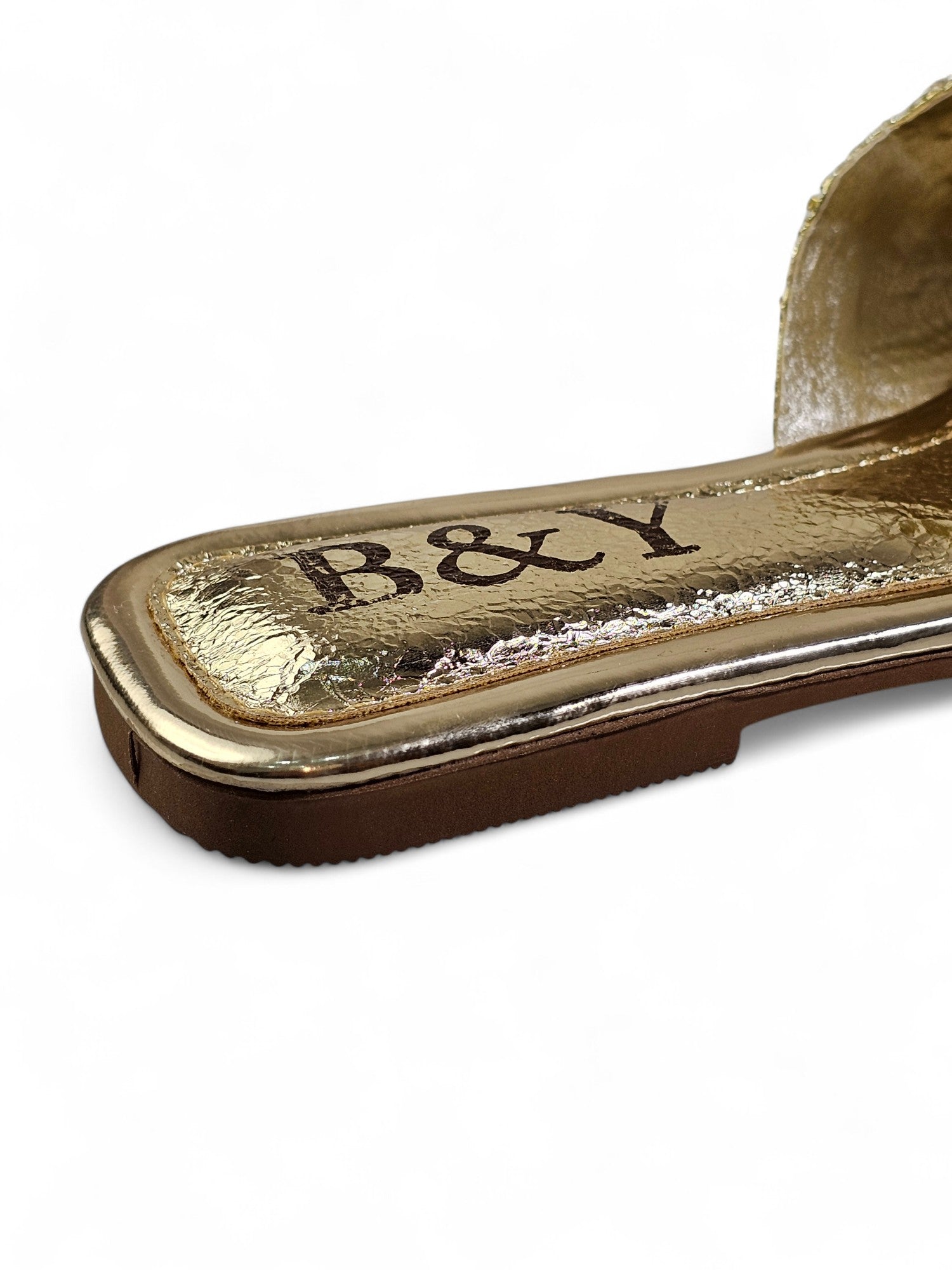 Tamanco 9209 Dourado Sem Salto