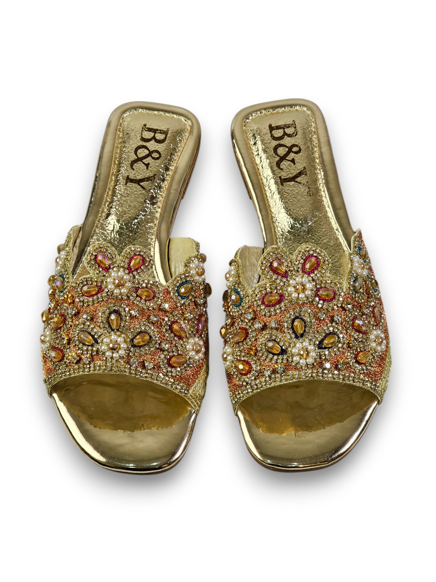 Tamanco 9209 Dourado Sem Salto