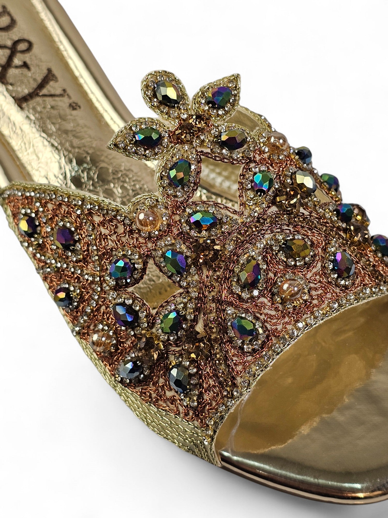 Tamanco 9200 Dourado Sem Salto