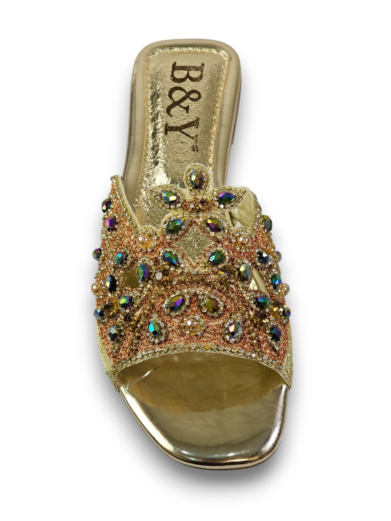 Tamanco 9200 Dourado Sem Salto