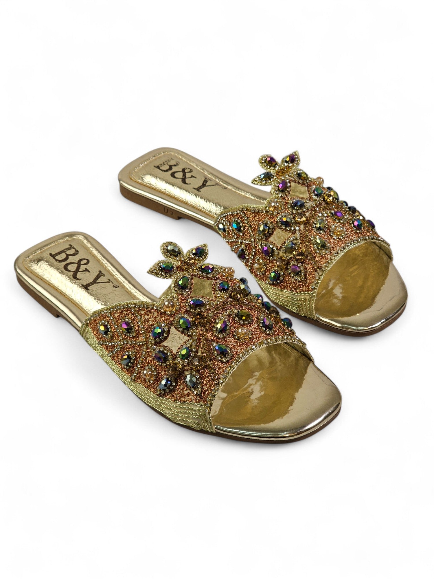 Tamanco 9200 Dourado Sem Salto