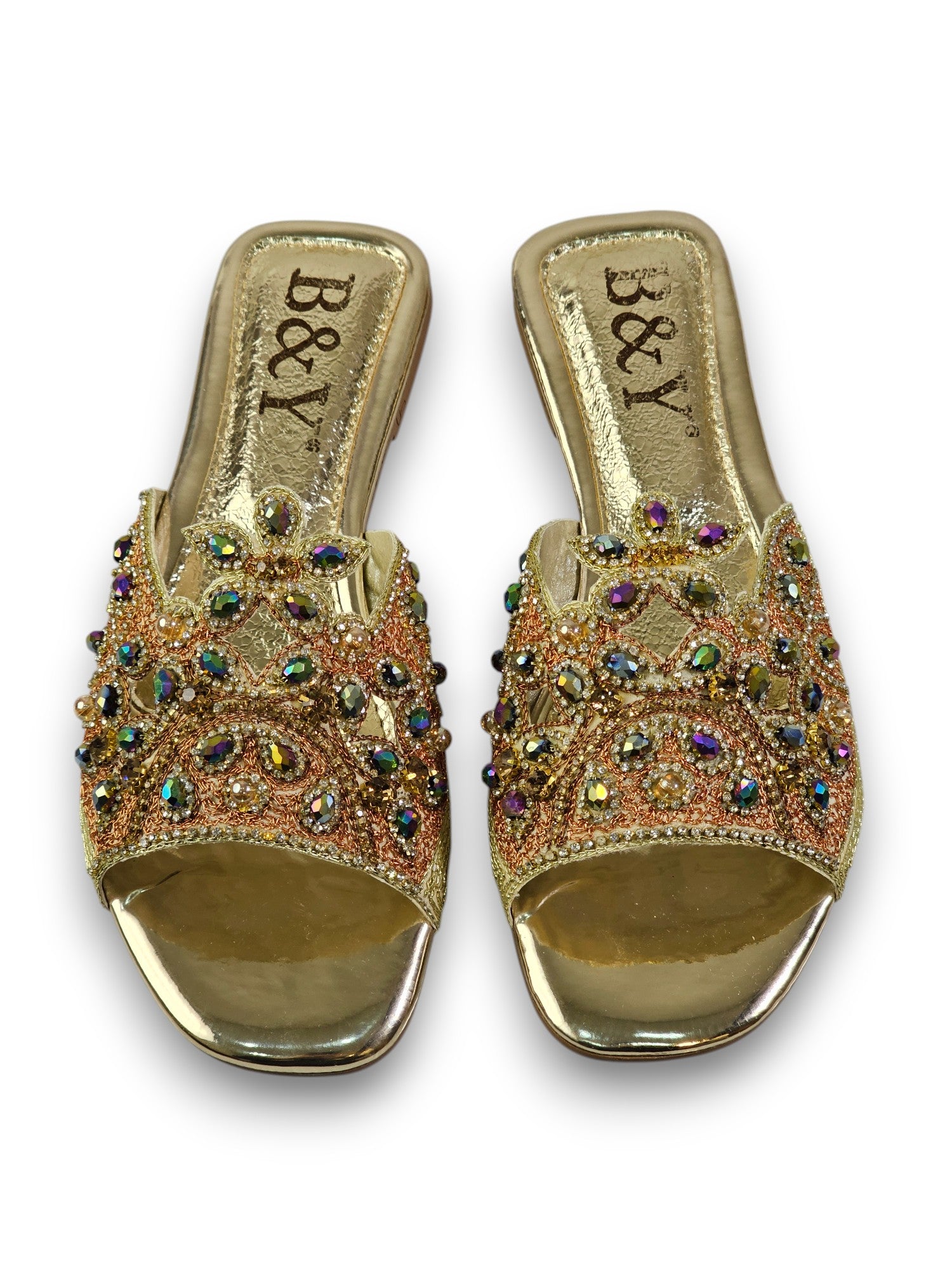 Tamanco 9200 Dourado Sem Salto