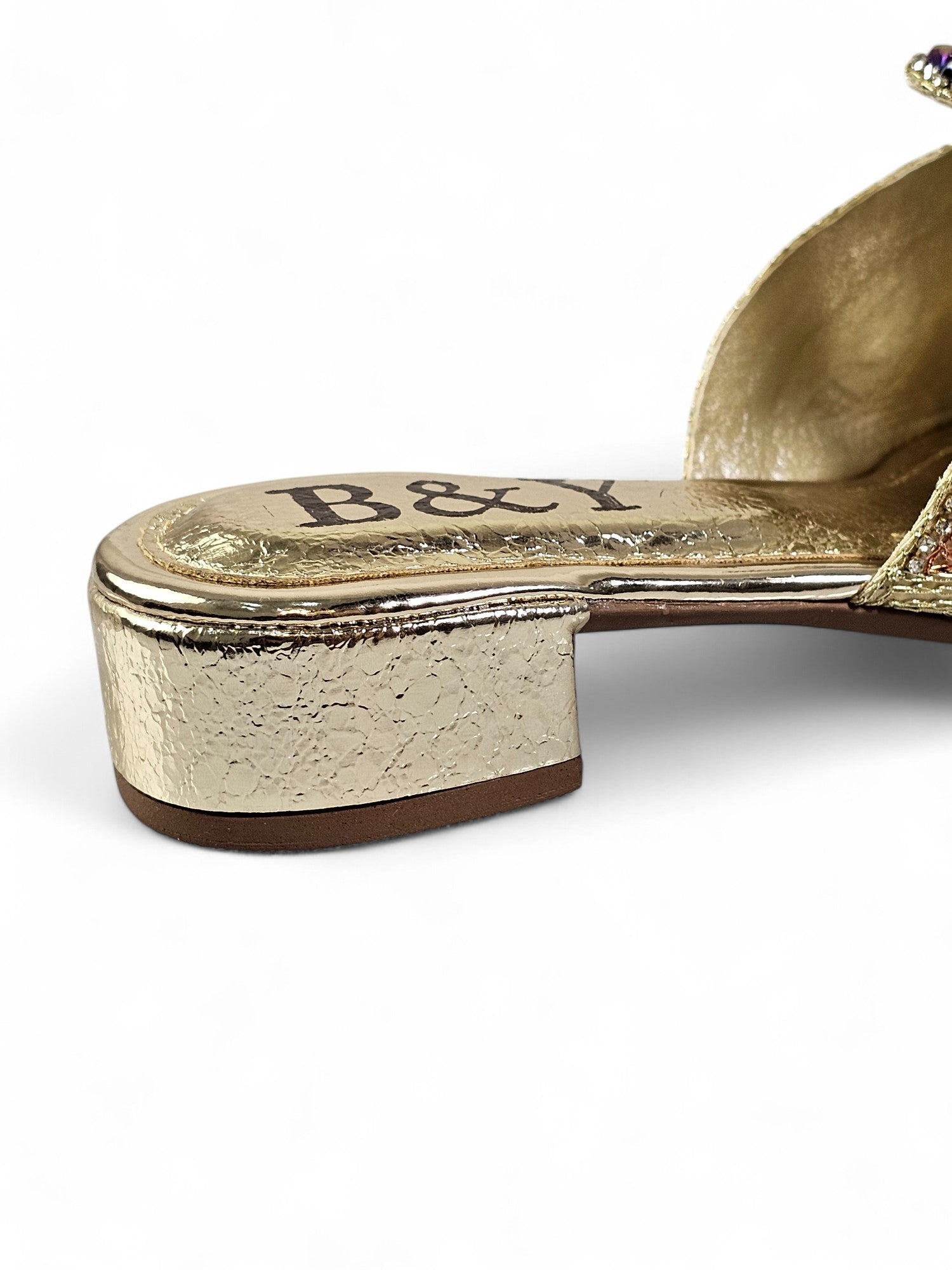 Tamanco 9200 Dourado Salto Bloco