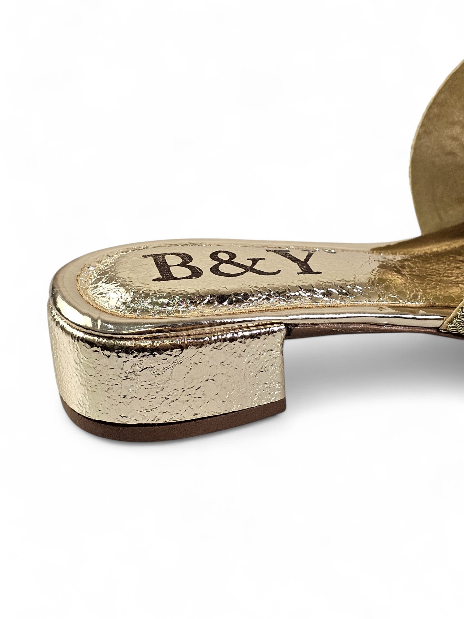 Tamanco 9434 Dourado Salto Bloco