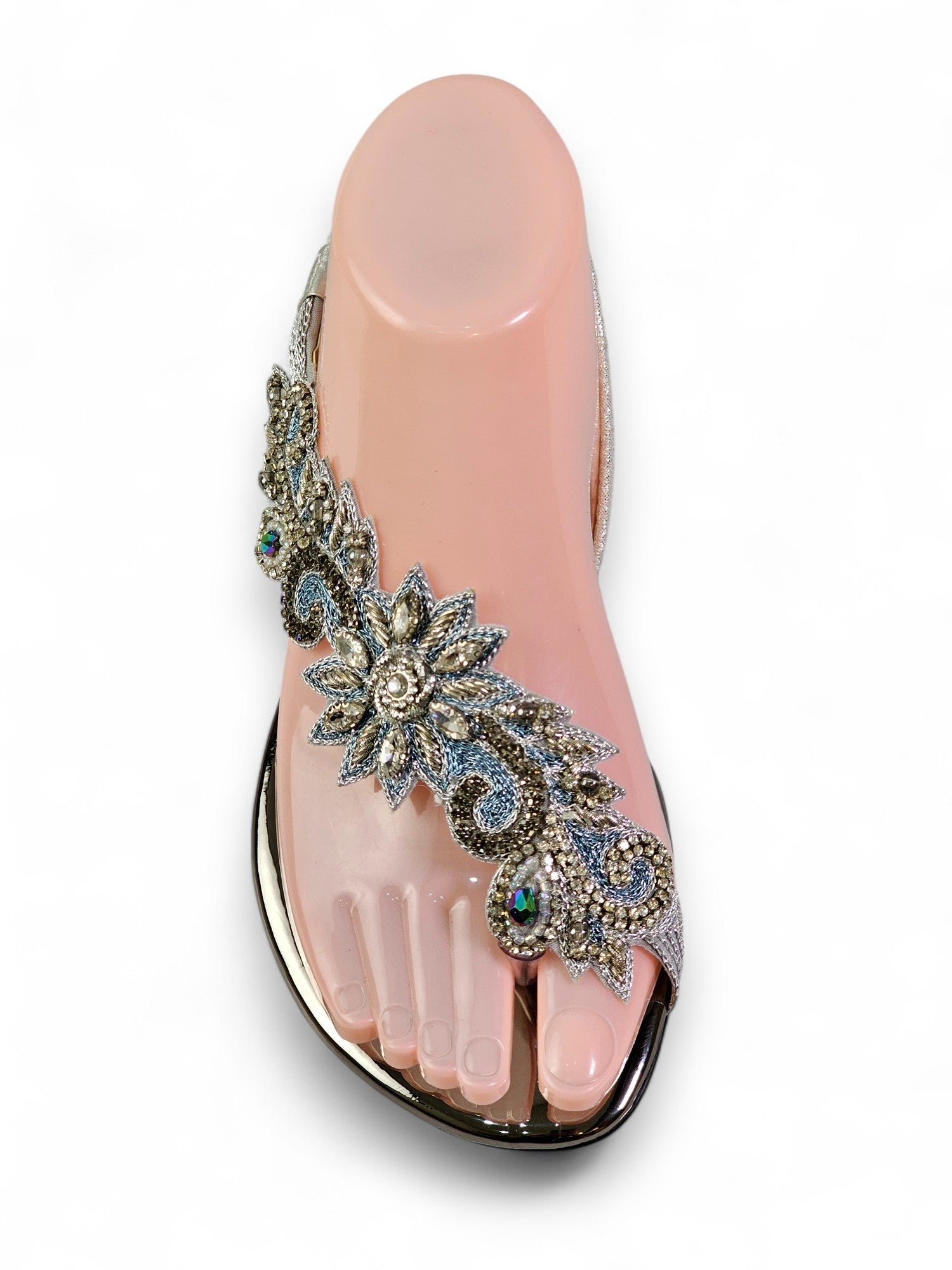 Sandália 9380 Prata Sem Salto