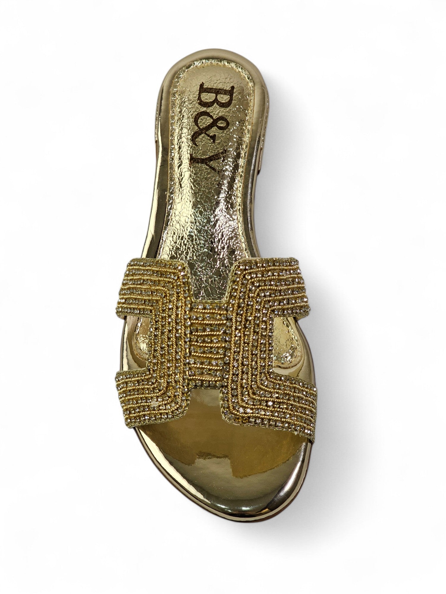 Tamanco 9575 Dourado Salto Bloco