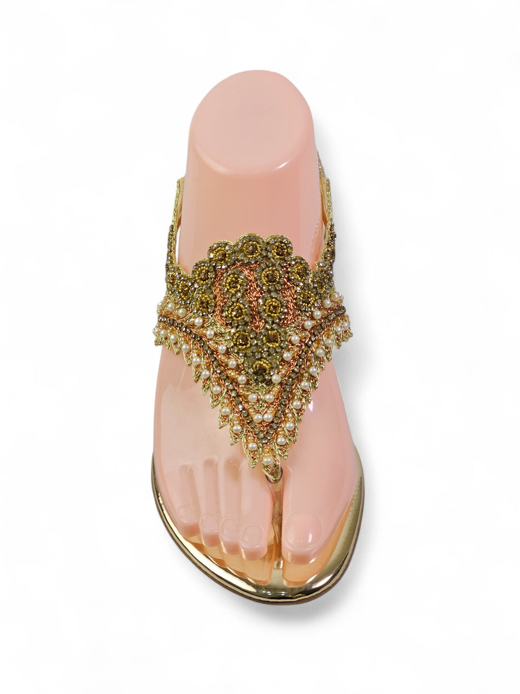 Sandália 9572 Dourado Com Salto Bloco 3cm