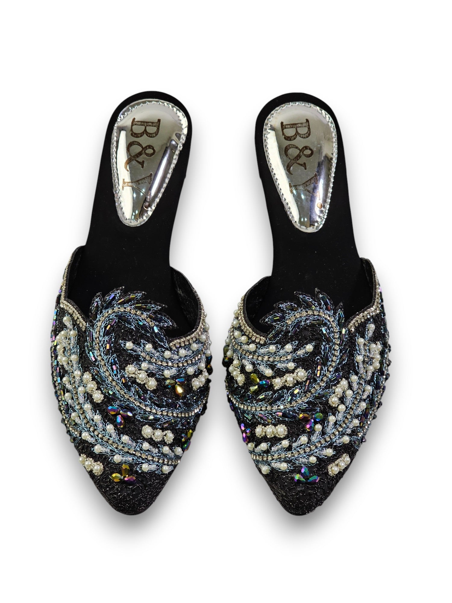 Mule 9437 Preto Azul Salto Médio