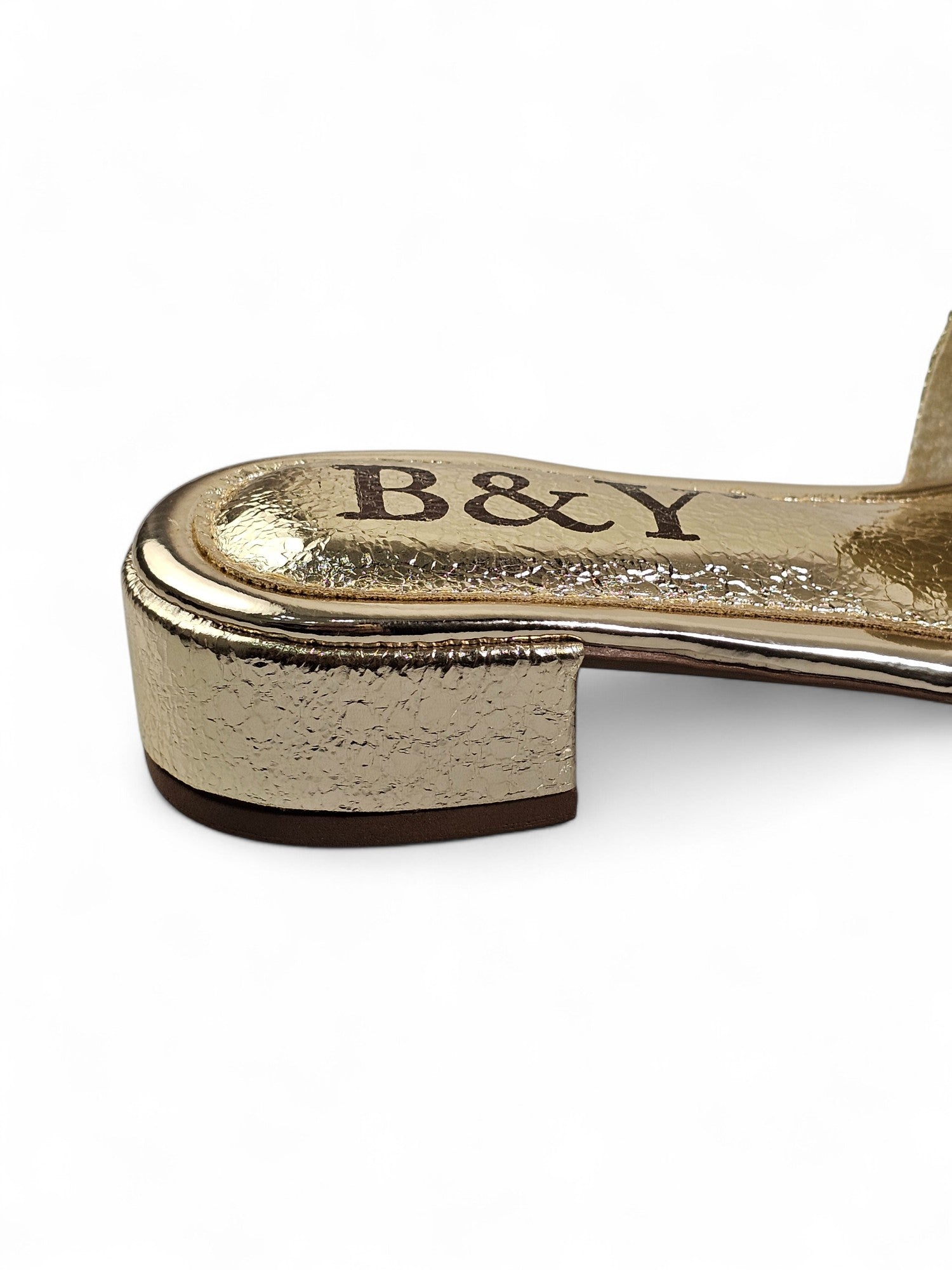 Tamanco 9575 Dourado Colorido Salto Bloco