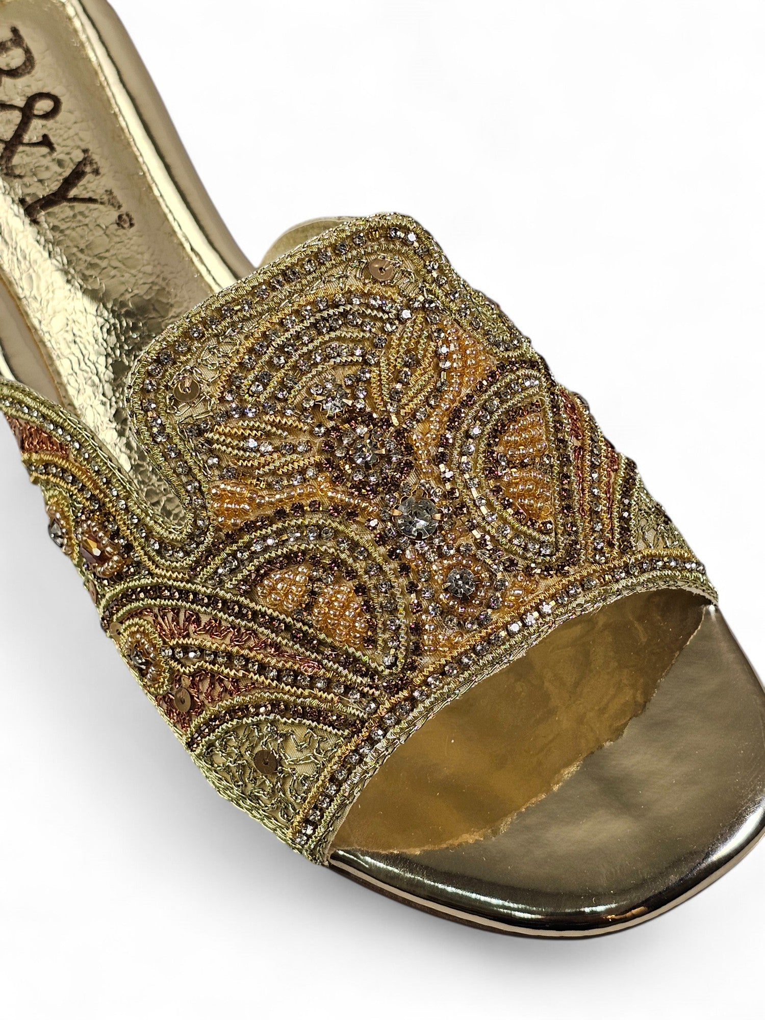 Tamanco 9115 Dourado Sem Salto