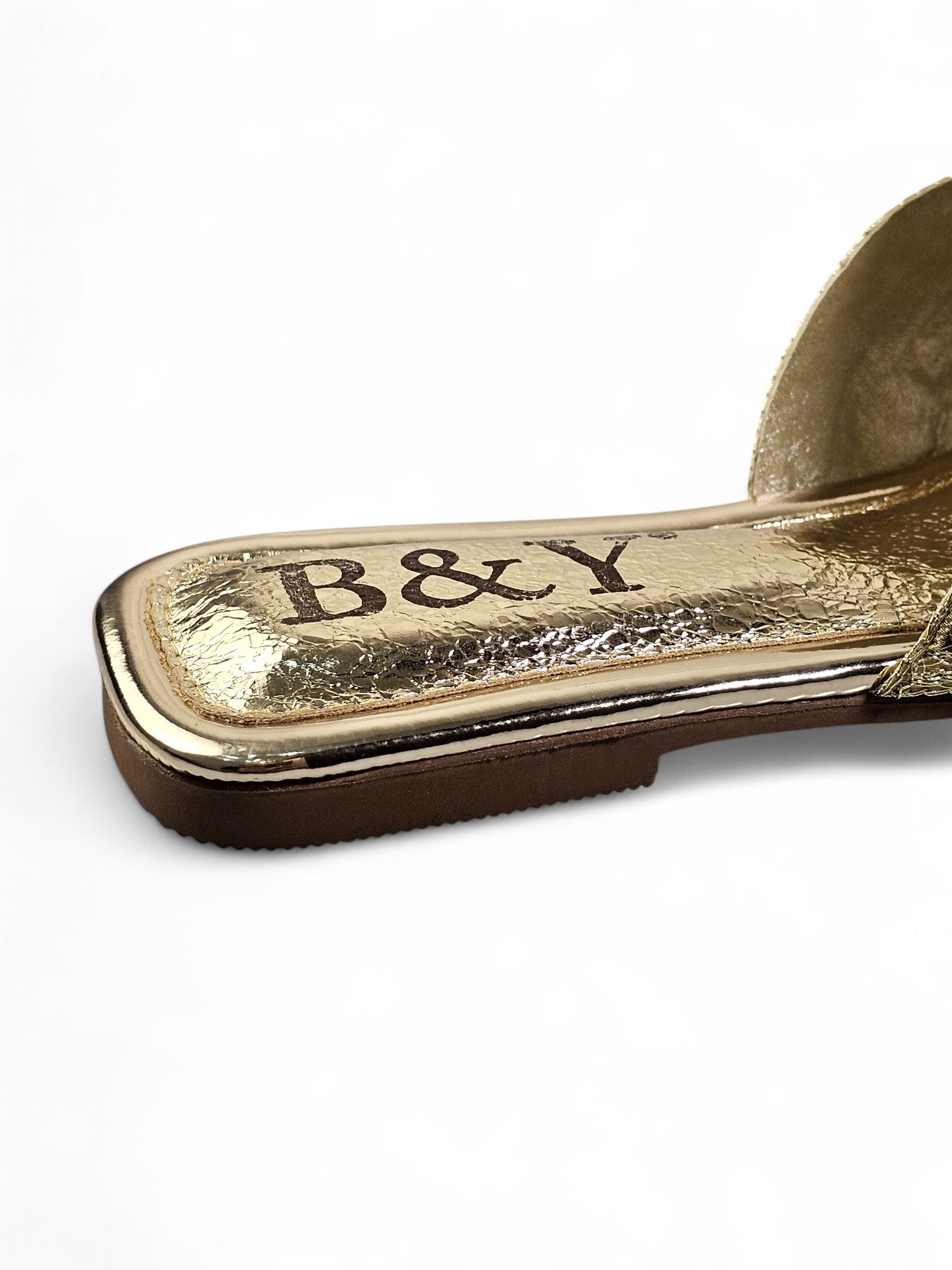 Tamanco 9115 Dourado Sem Salto